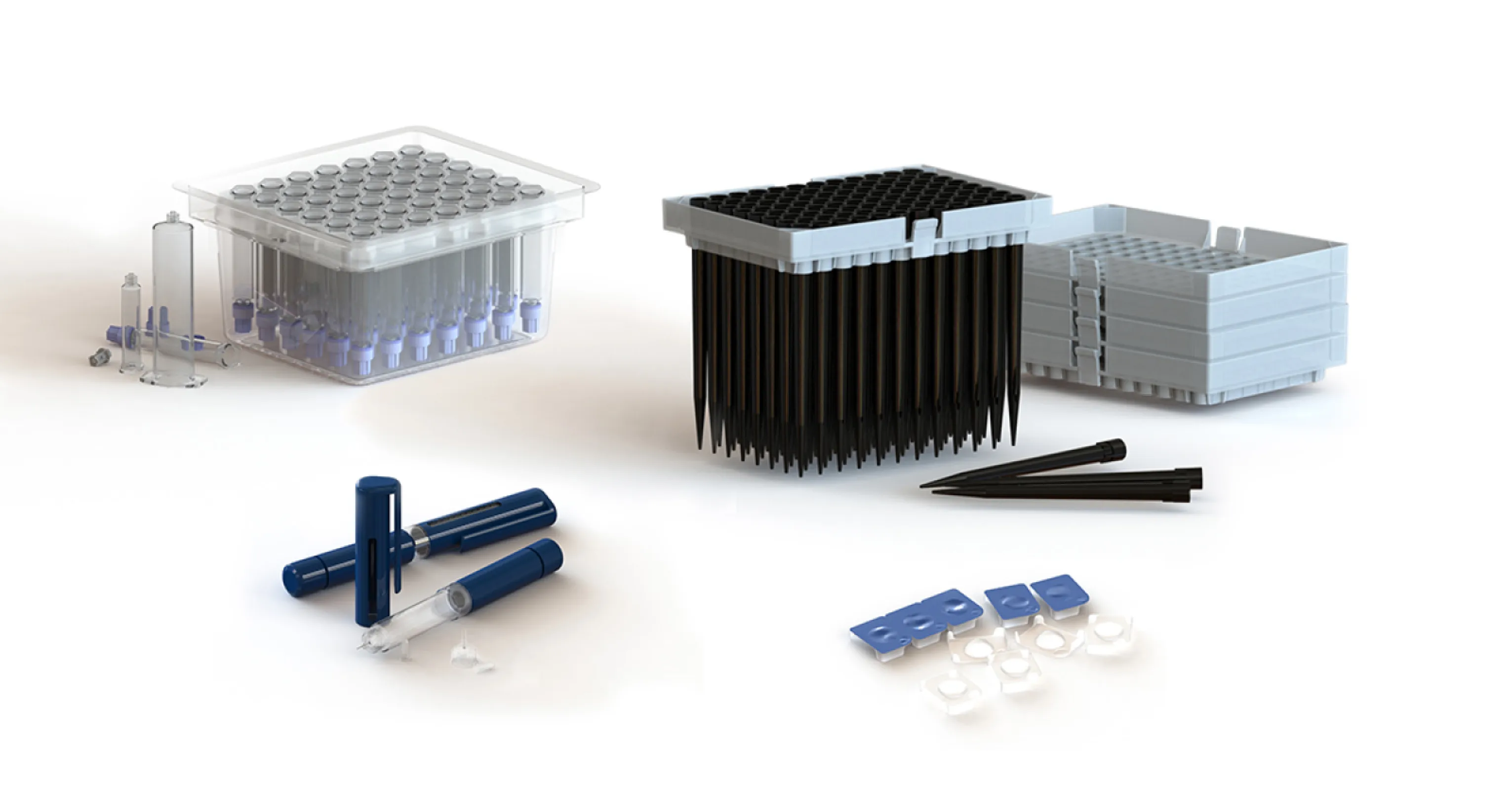 Medical plastic injection molded parts: Pipette tips, insulin pens, syringes, contact lens shells