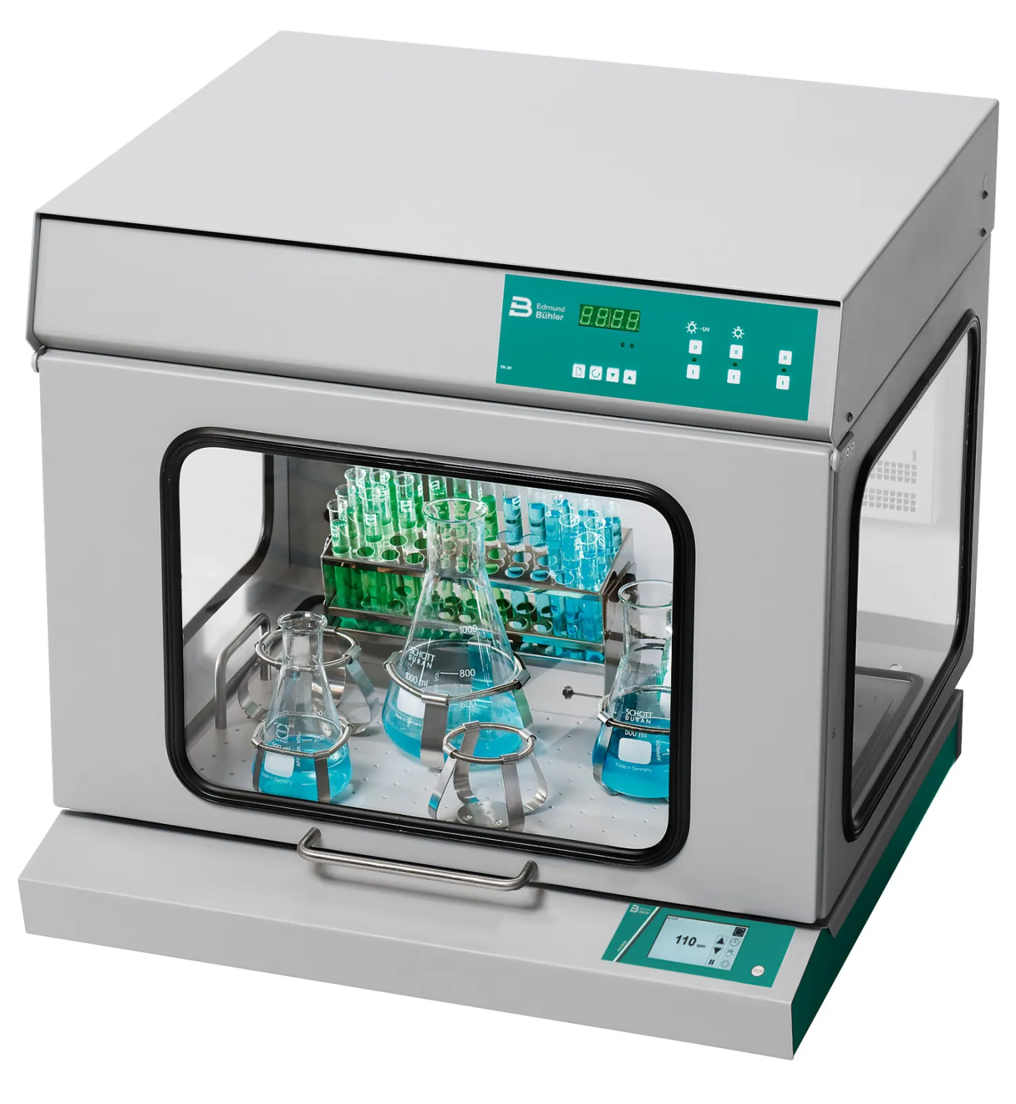 Incubator Hood TH 30 in combination with a Universal Shaker SM 30