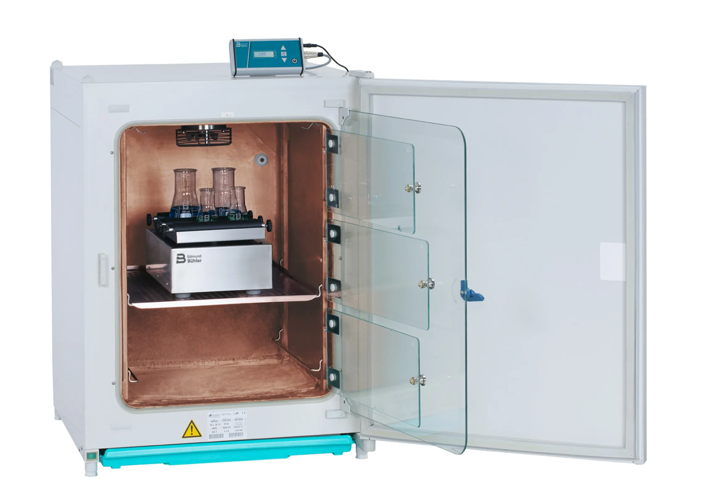 The shakers KM CO2 and KM CO2-FL are specially made for incubators with CO2 atmosphere