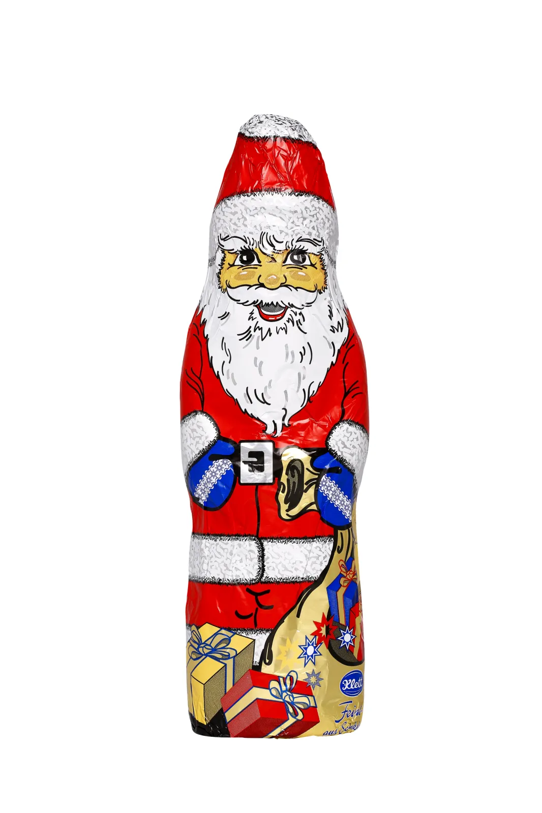 Chocolate Santa wrapped in foil