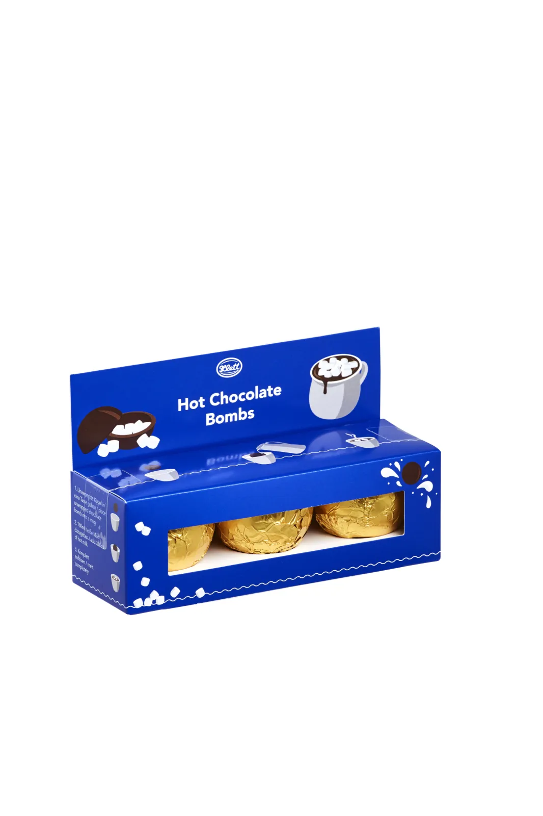 Chocolate balls filled with marshmallows