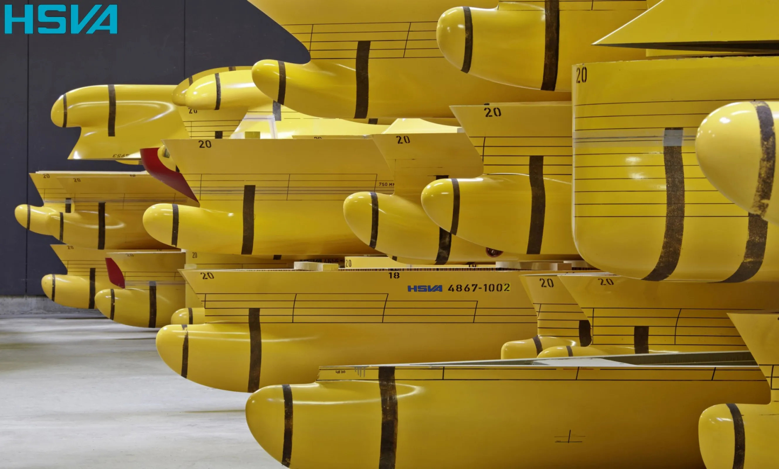 Ship models in the storage area