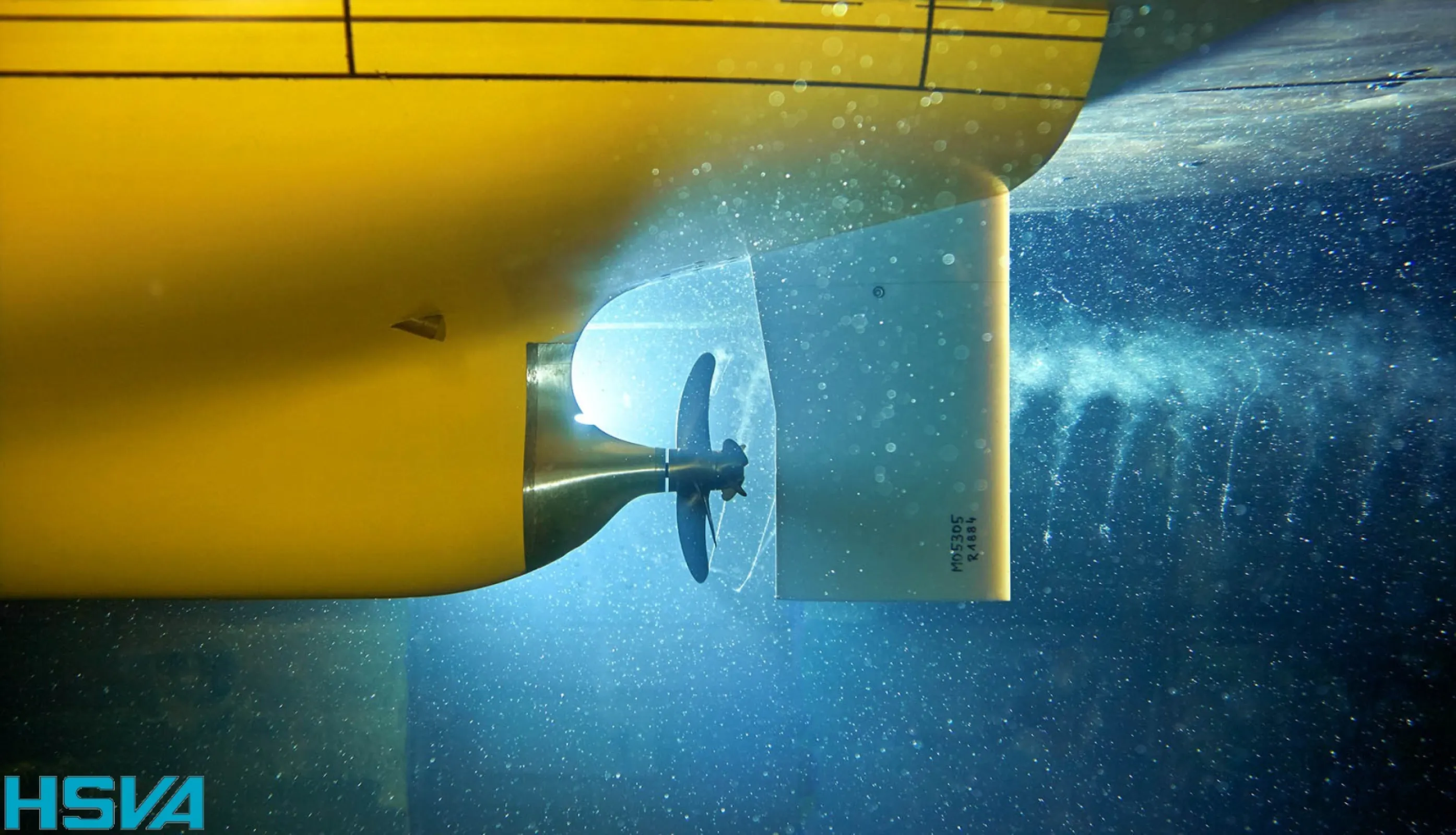 Cavitation test in the large cavitation and hydroacoustics tunnel HYKAT