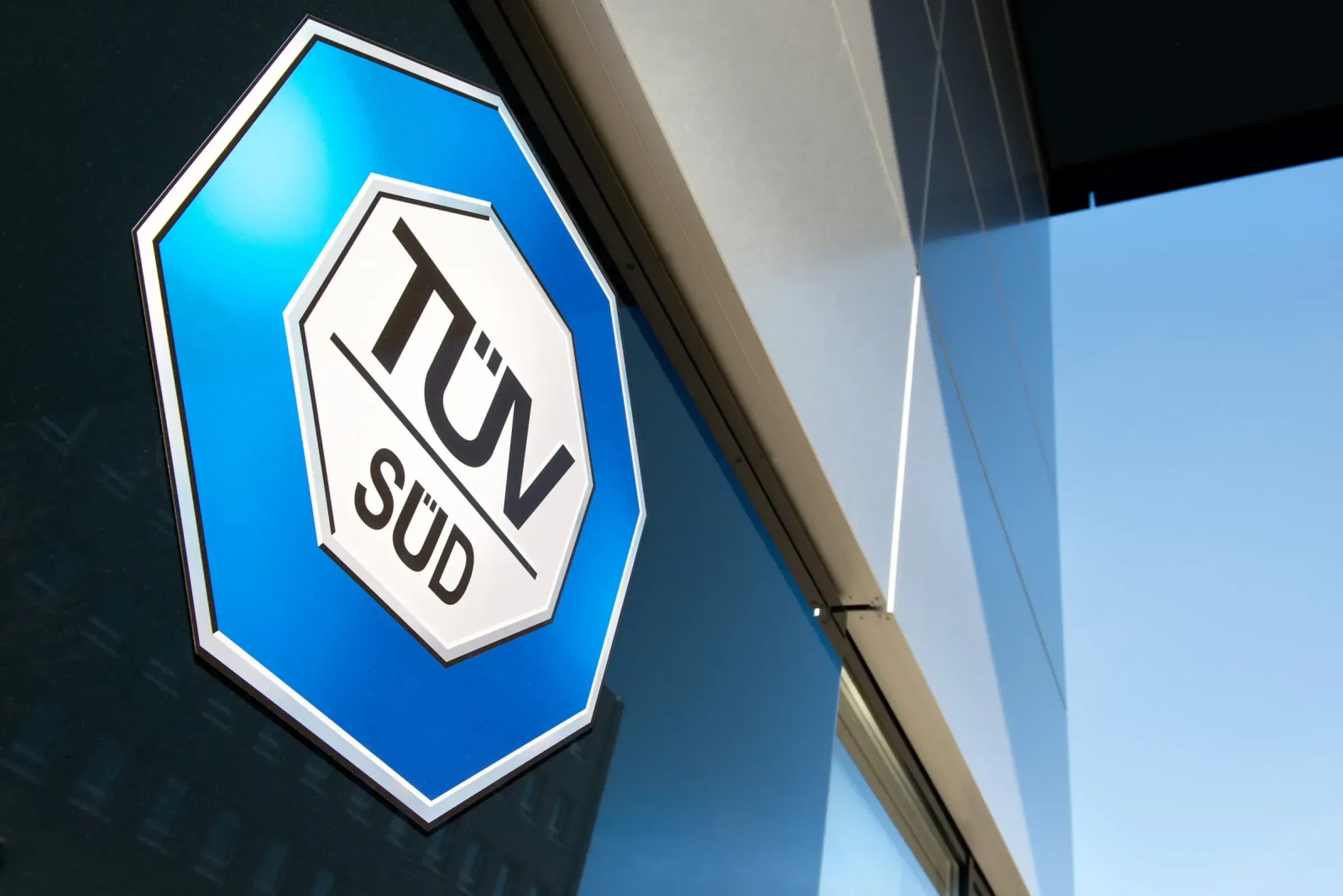 TÜV SÜD logo on its building