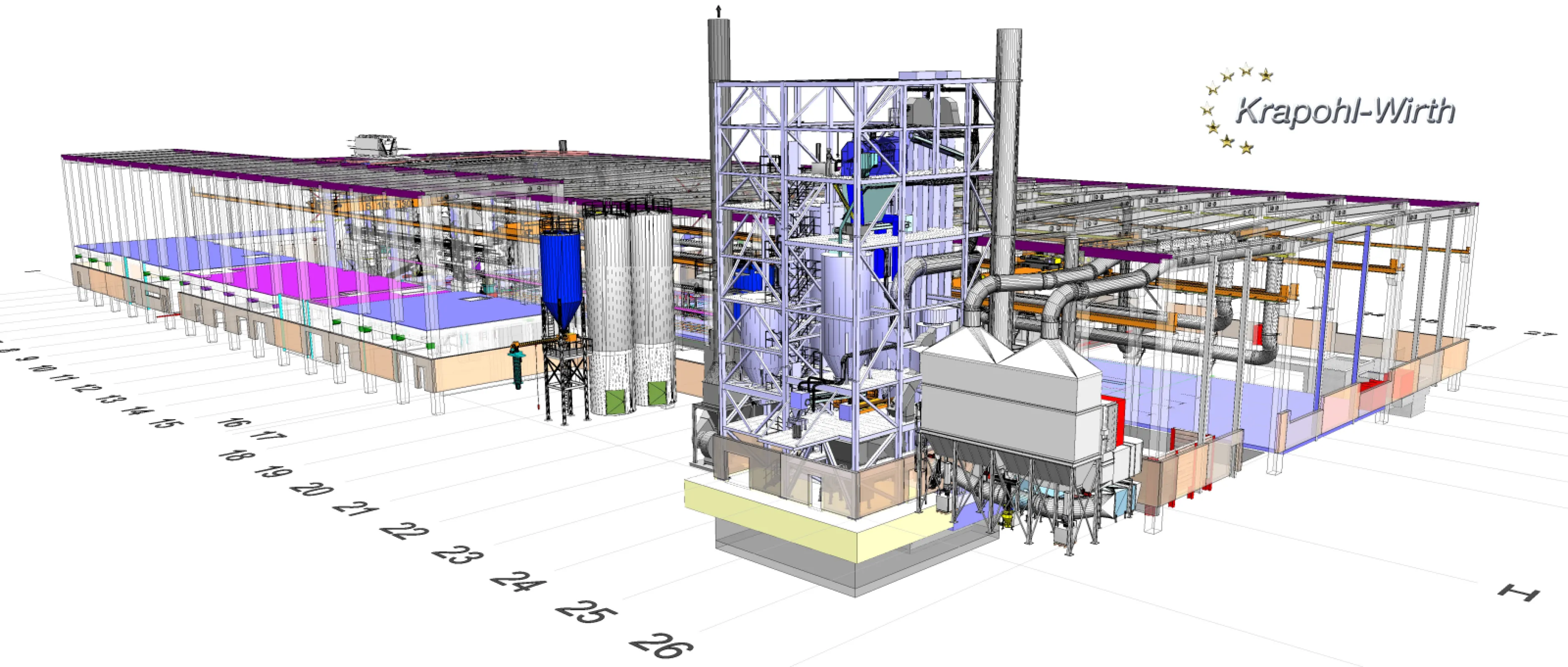 Overall plant layout. Foundry project successfully implemented and finalized by Krapohl-Wirth !