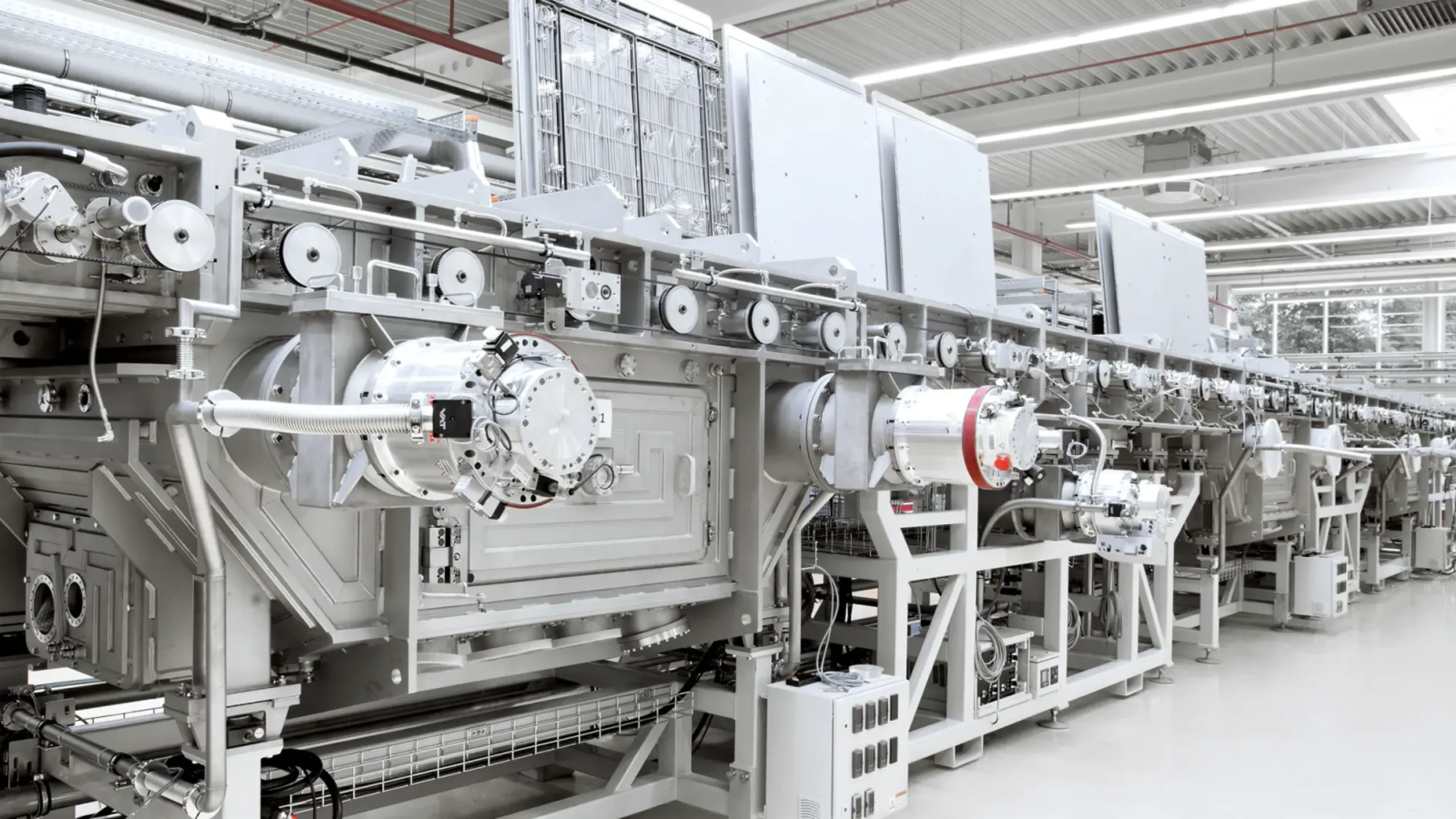 Close-up of EVARIS Inline Vacuum Evaporation System