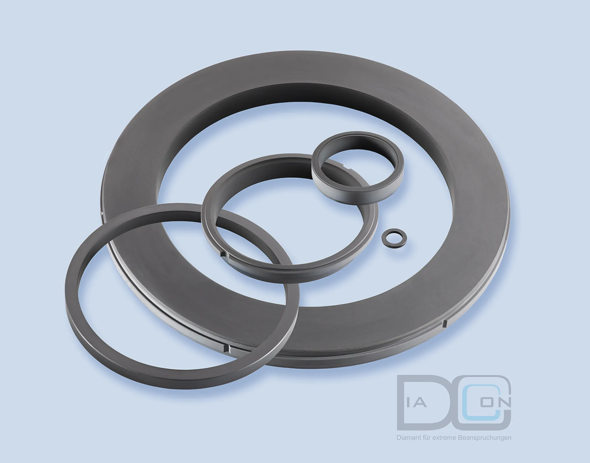 Diamond coated mechanical seals and bearing for dramatically enhanced lifetime