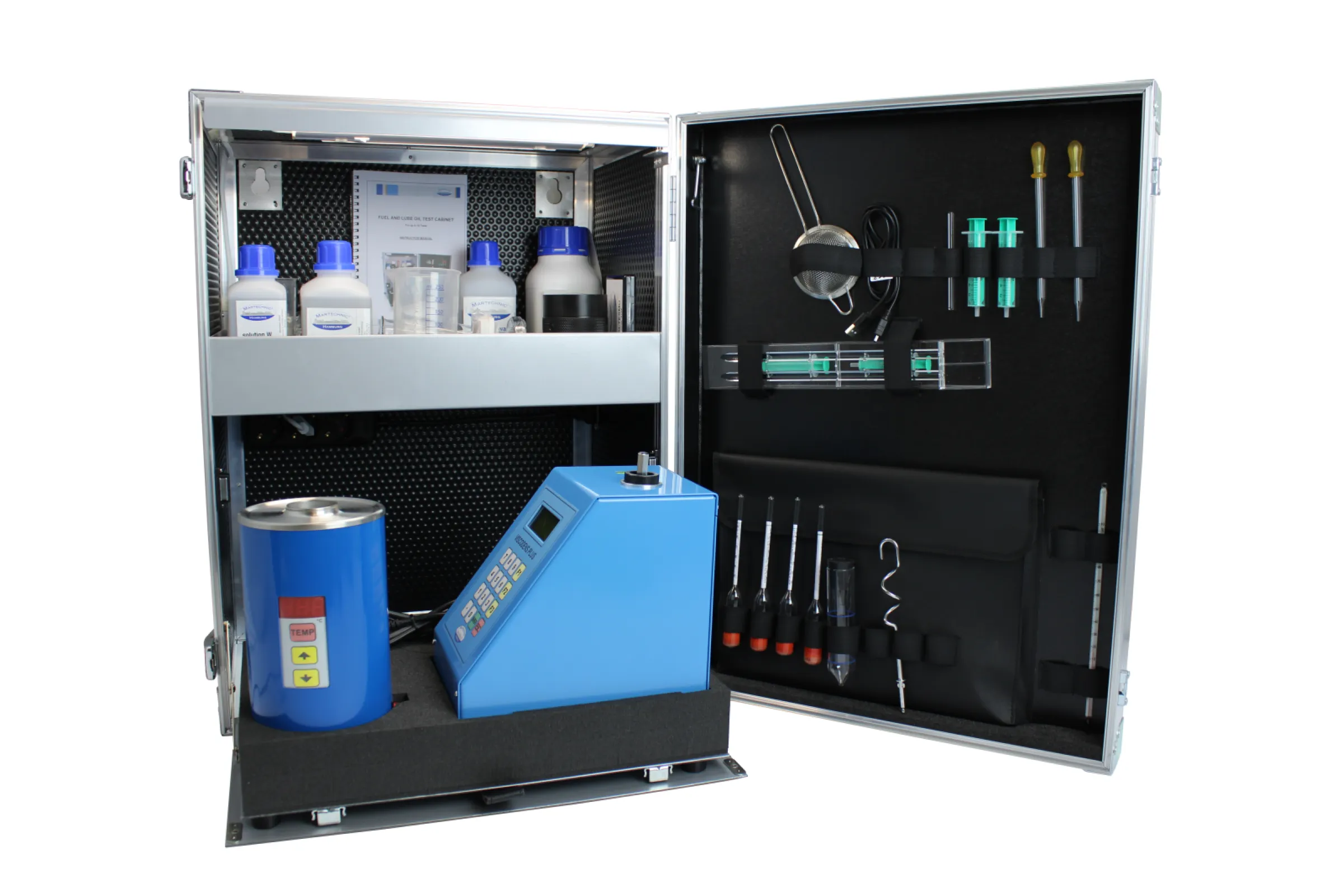 FUEL AND LUBE OIL TEST CABINET incl. Reagents and Accessories