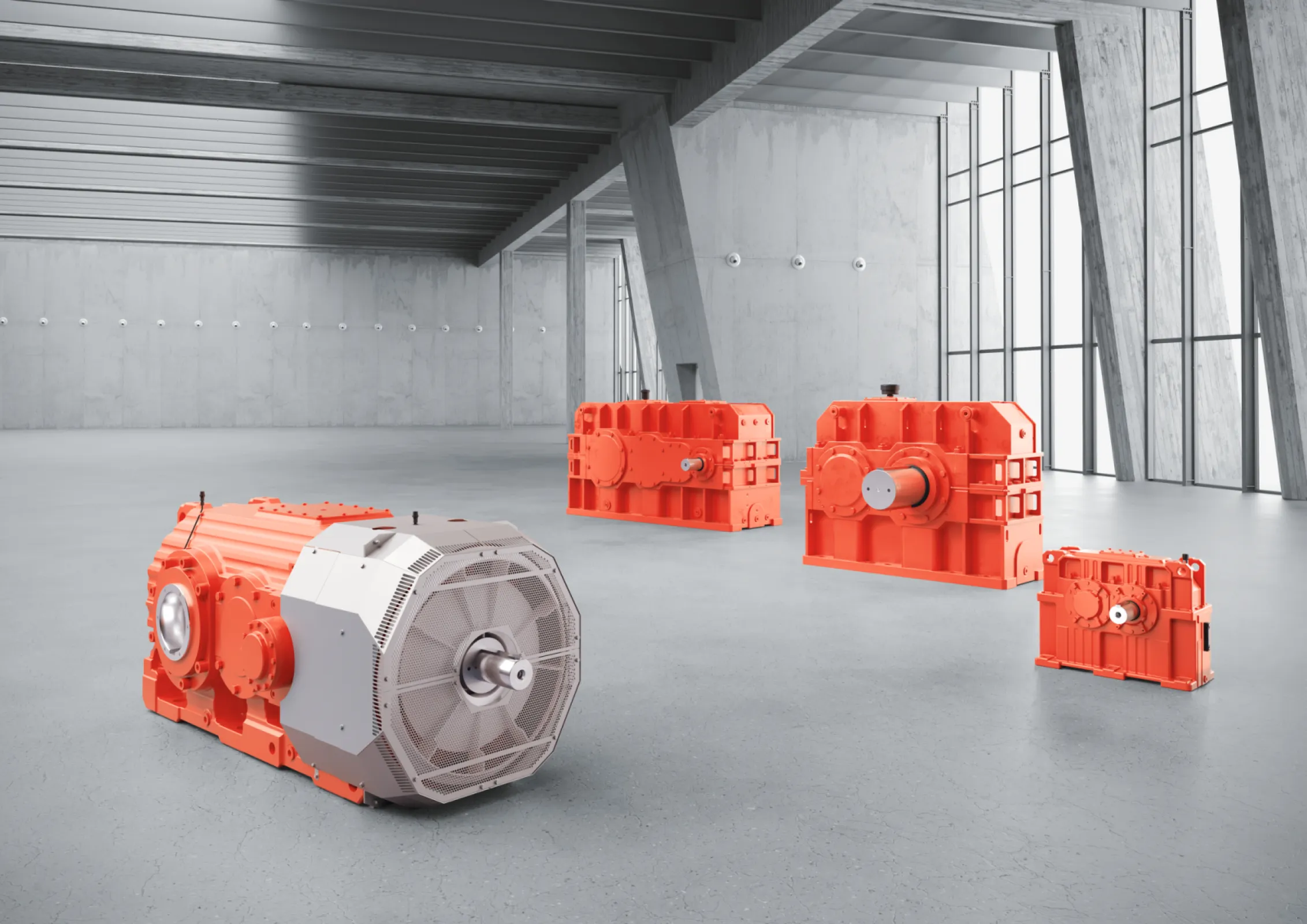 Helical and bevel-helical industrial gear units for heavy industry applications