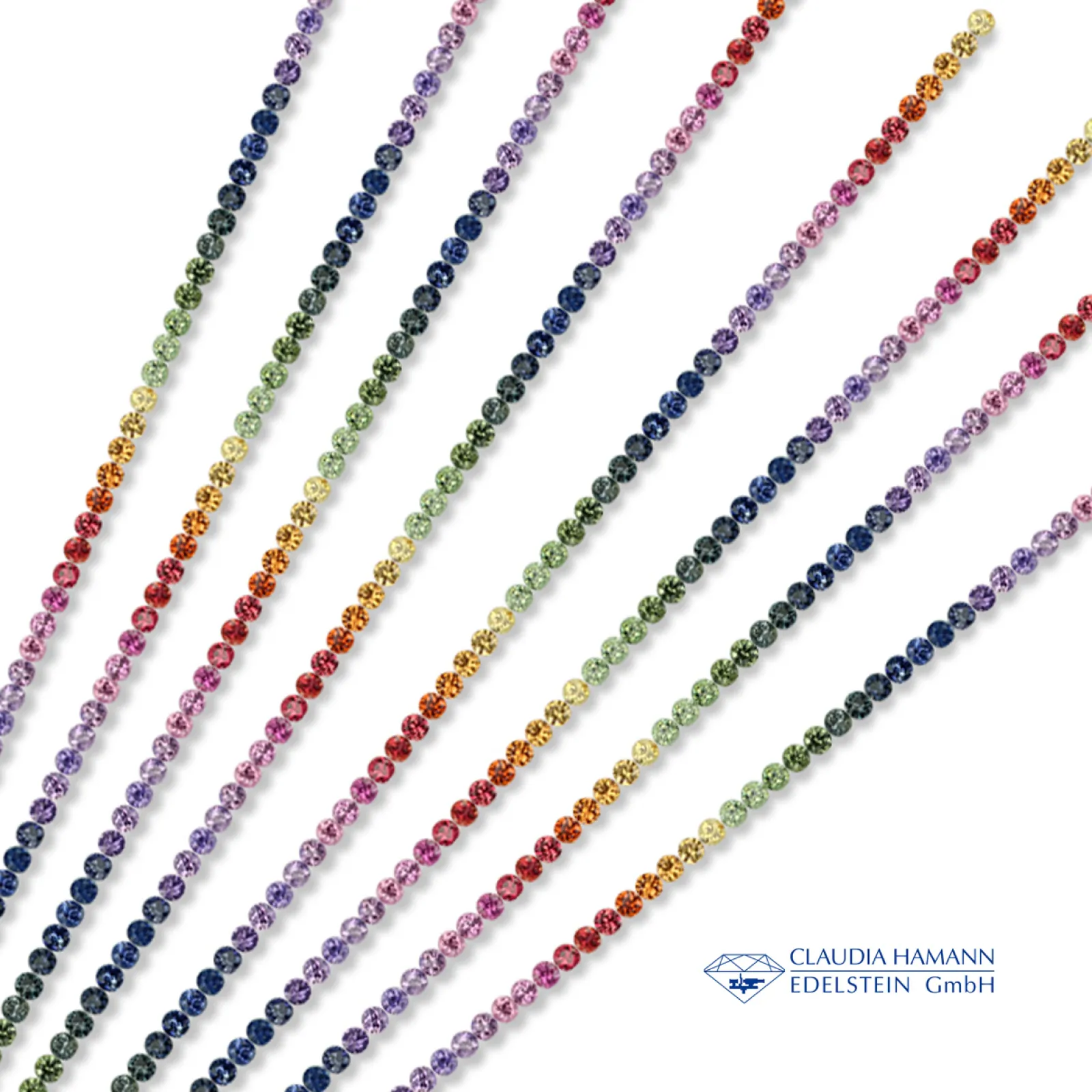 Rainbow color Sapphire for tennis bracelet