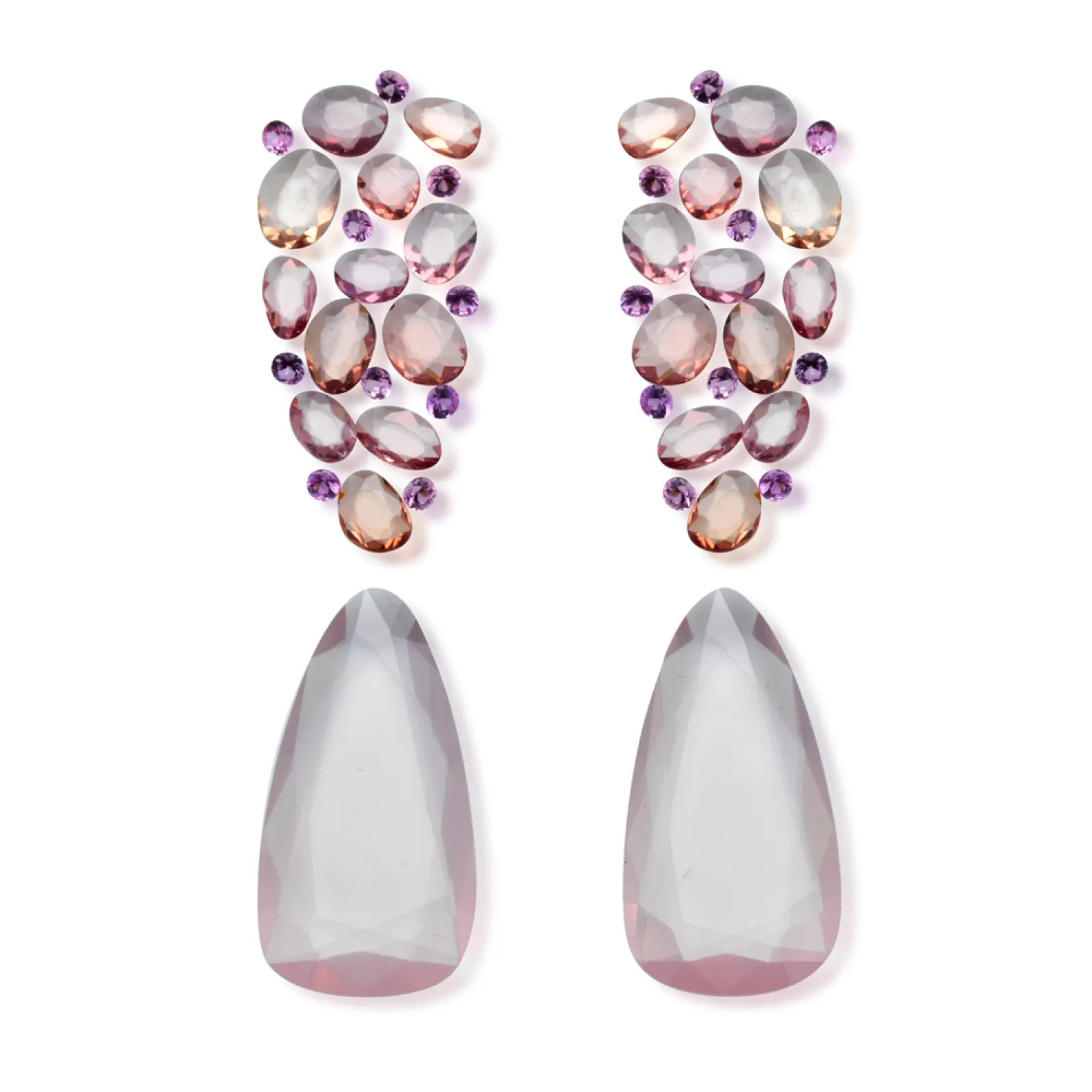 Double Rose Cut in Rosequarz