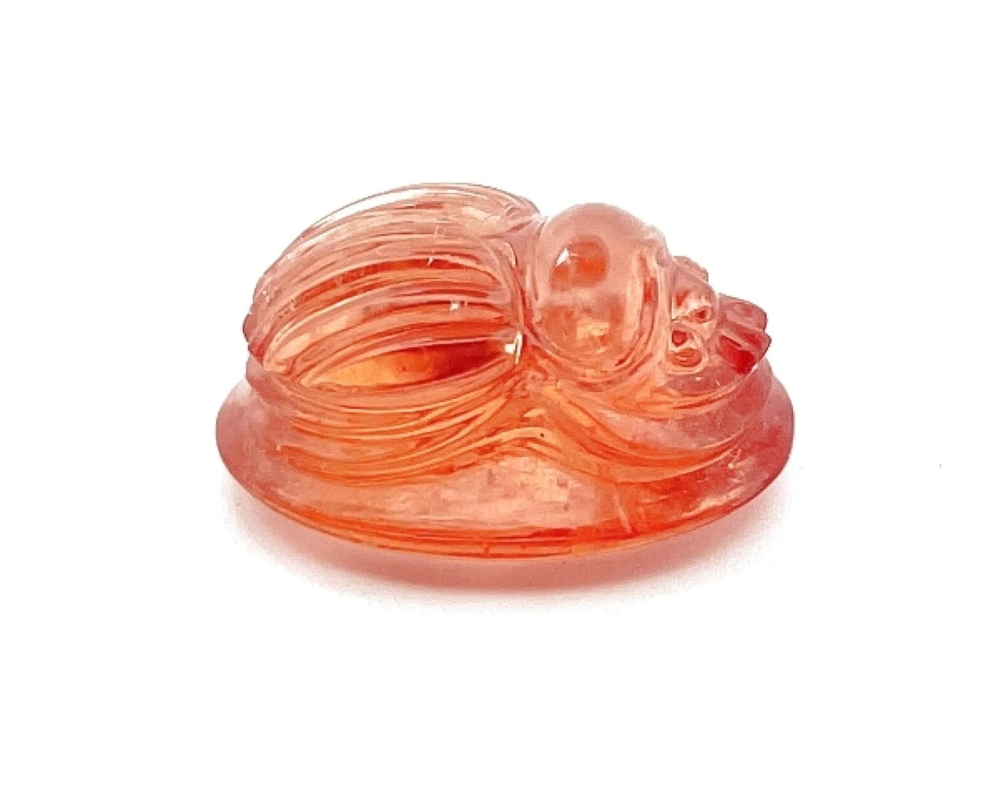 Scarab carving Mandarine,Garnet