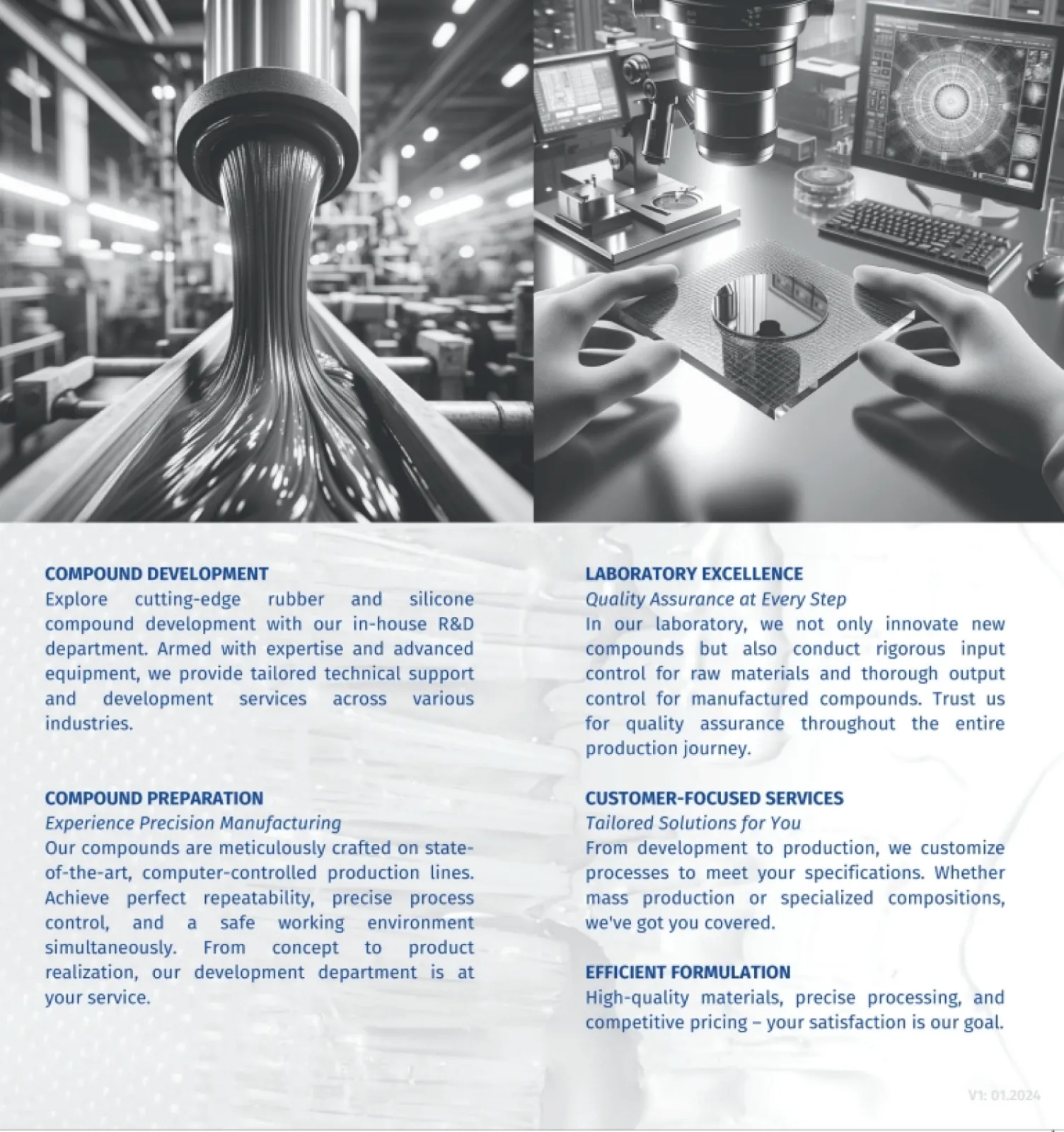 Silicone components batch