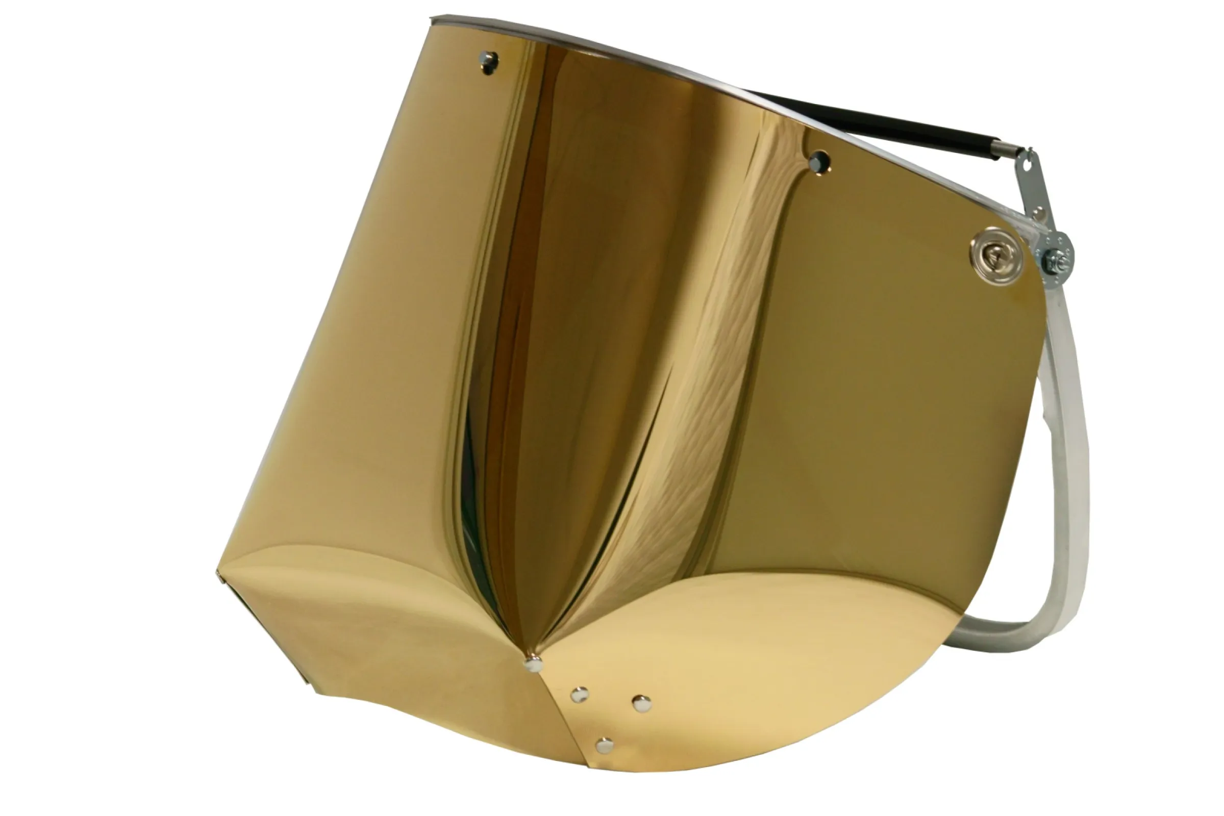 Gold-coated face shield