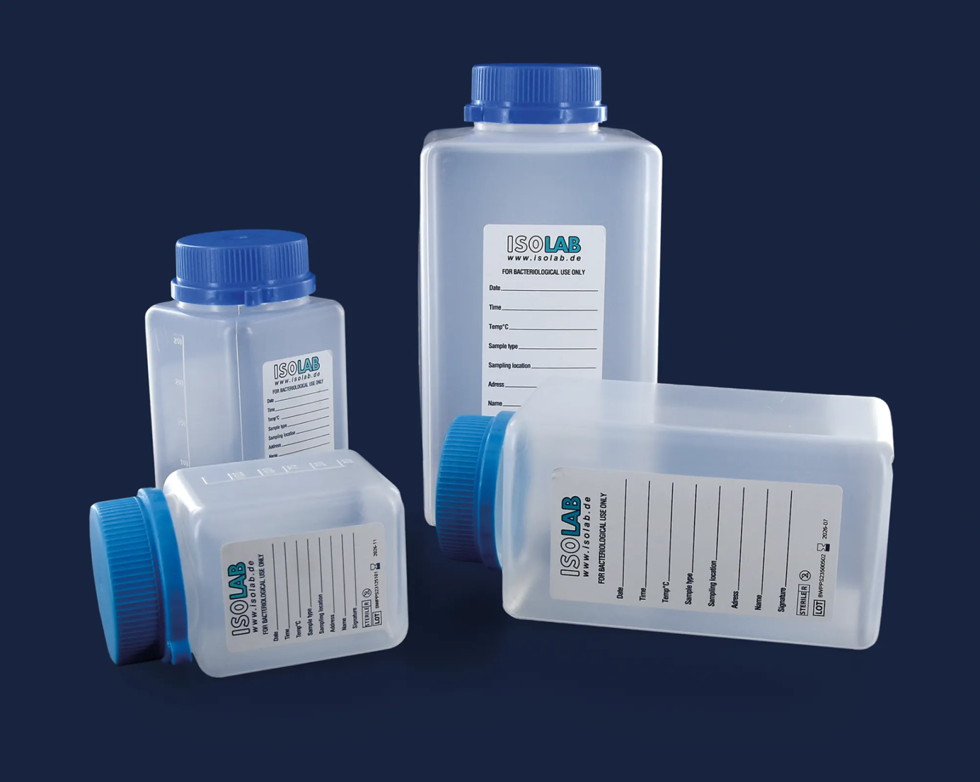 BOTTLES - "for water sampling" - "polypropylene"