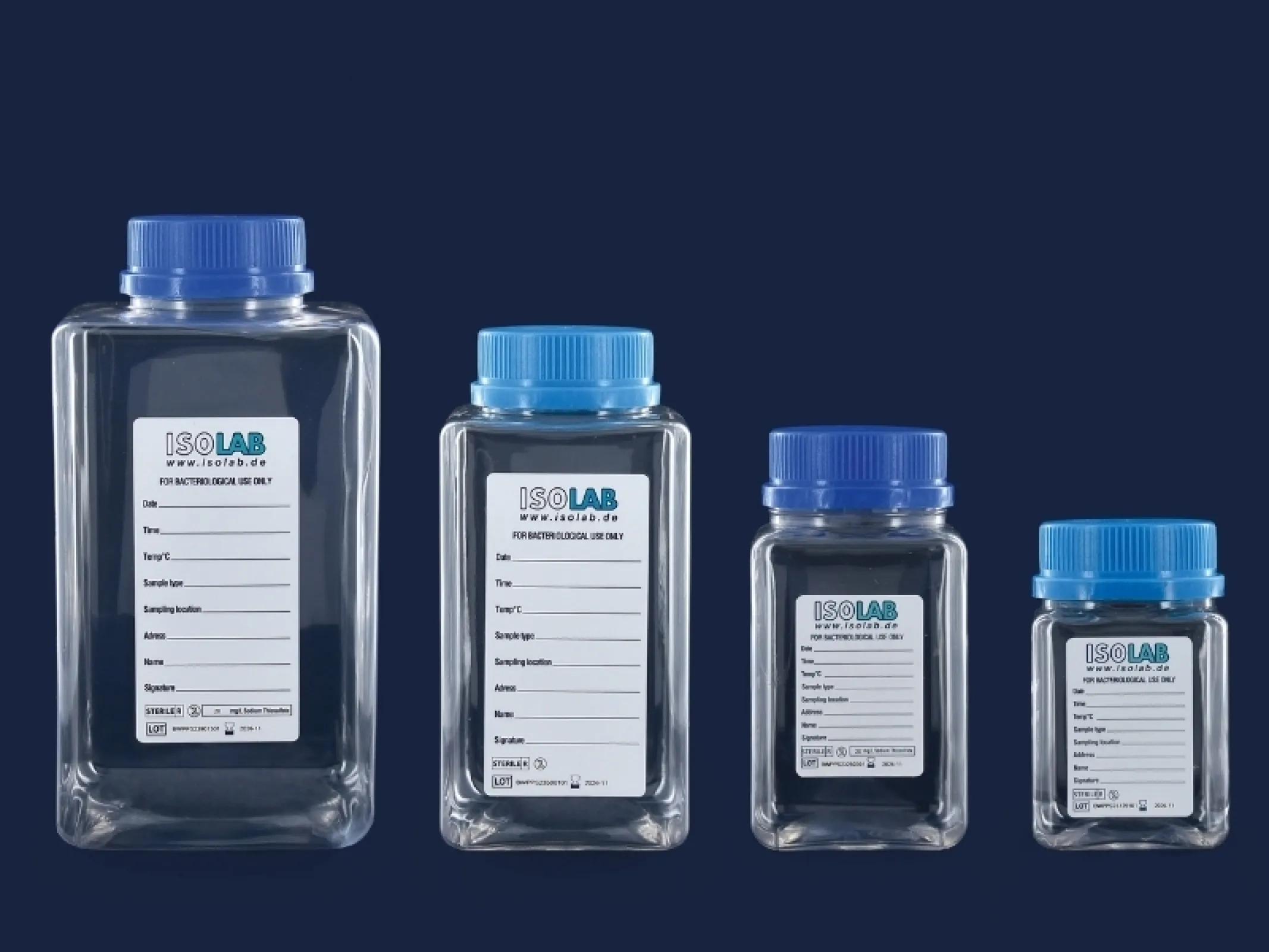 BOTTLES - "for water sampling" - "PET"