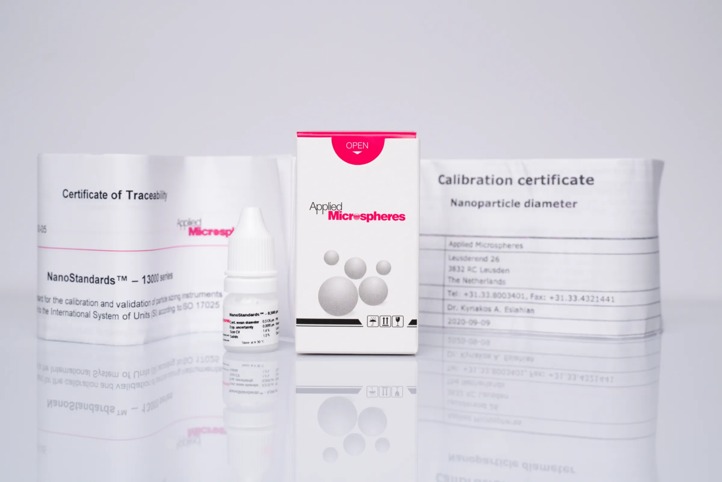 NanoStandard™ 17025 and MicroStandard™ 17025 Series Particle Size Standards