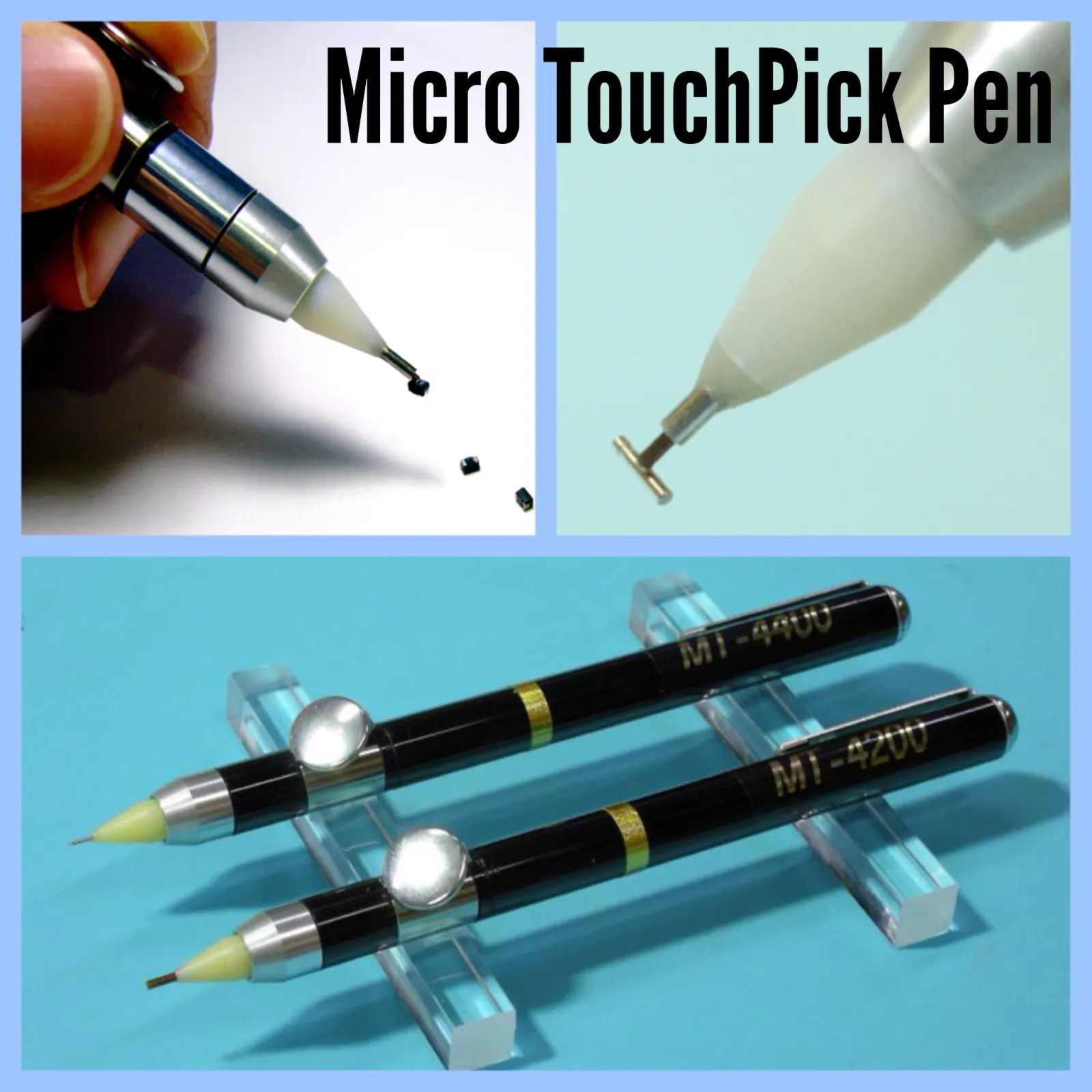 Safely pick up and position tiny, fragile samples with the Micro TouchPick Pen – ideal for delicate, statically charged materials.