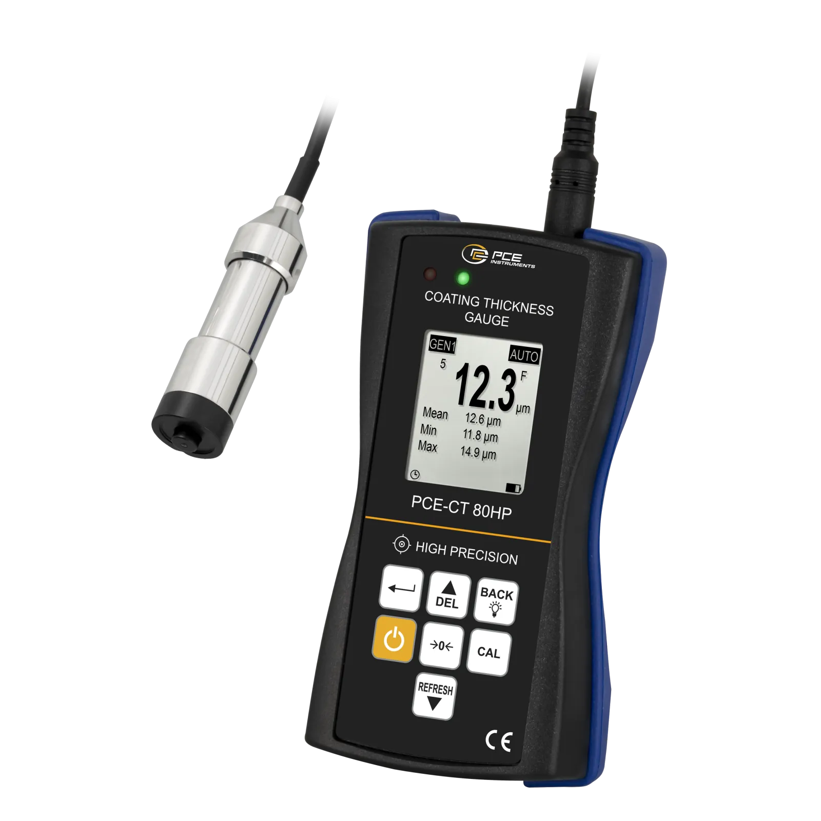 PCE-CT 80HP Precision Coating Thickness Gauge for Ferrous and Non Ferrous Materials