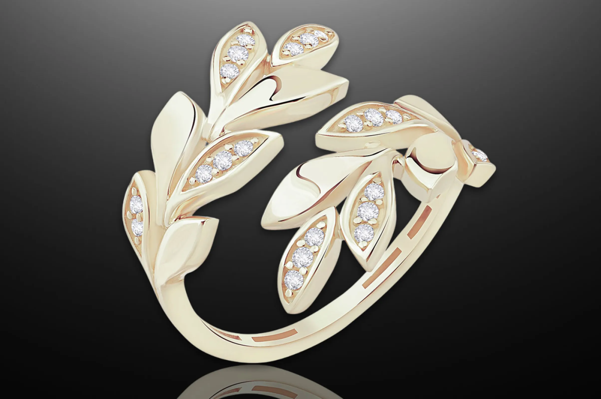 Ring coated with AURUNA® 5750