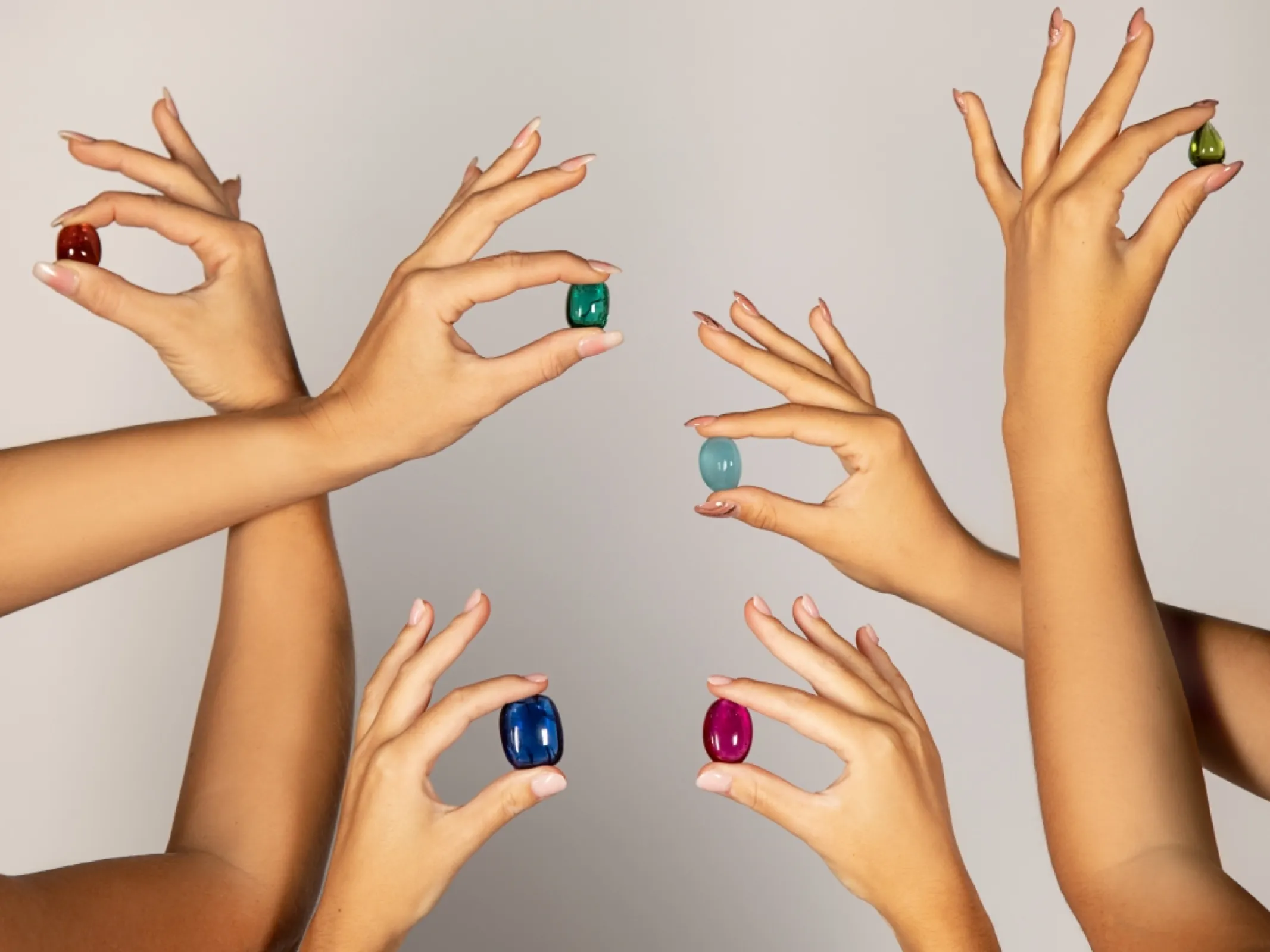 Garnet, Tourmaline, Aquamarine, Peridot, Tanzanite