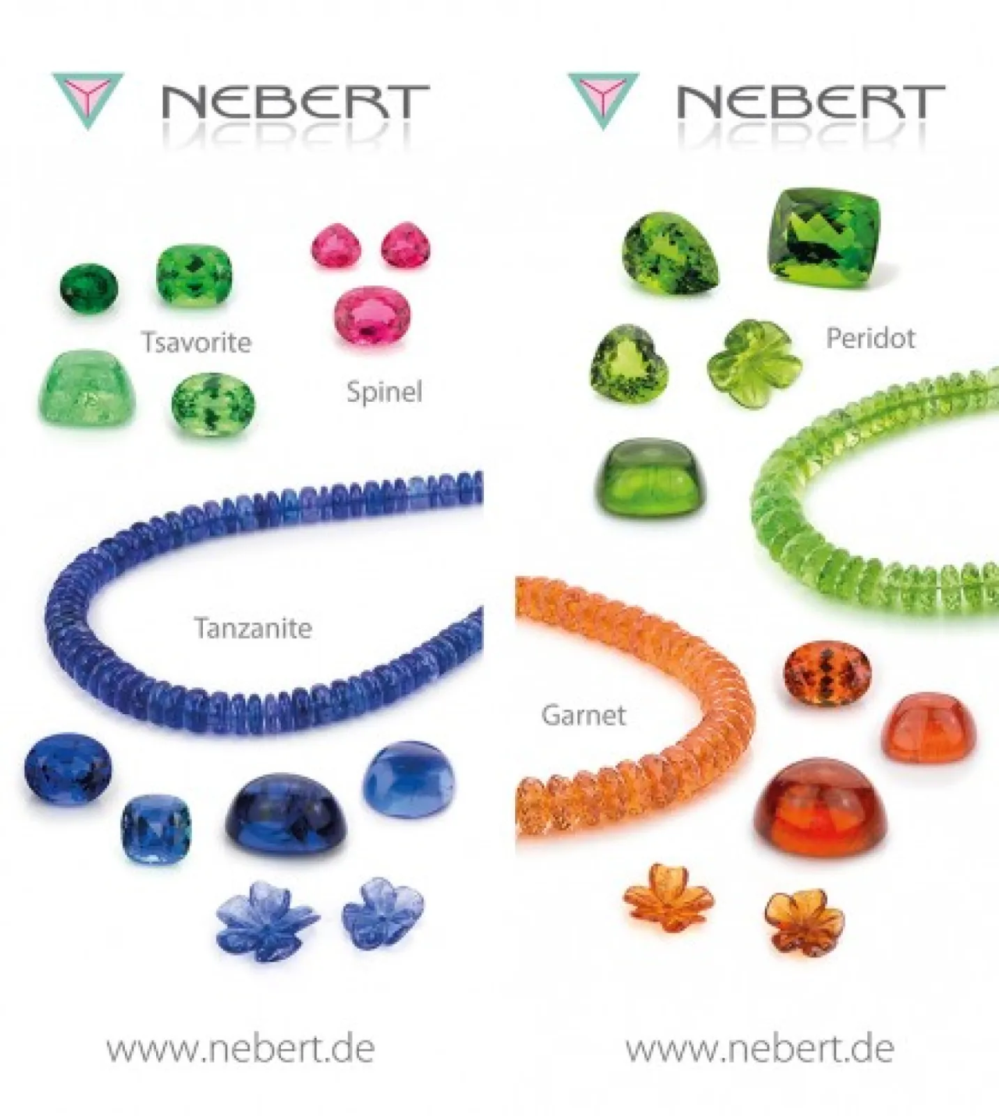 Tsavorite, Spinel, Tanzanite, Perdiot, Garnet