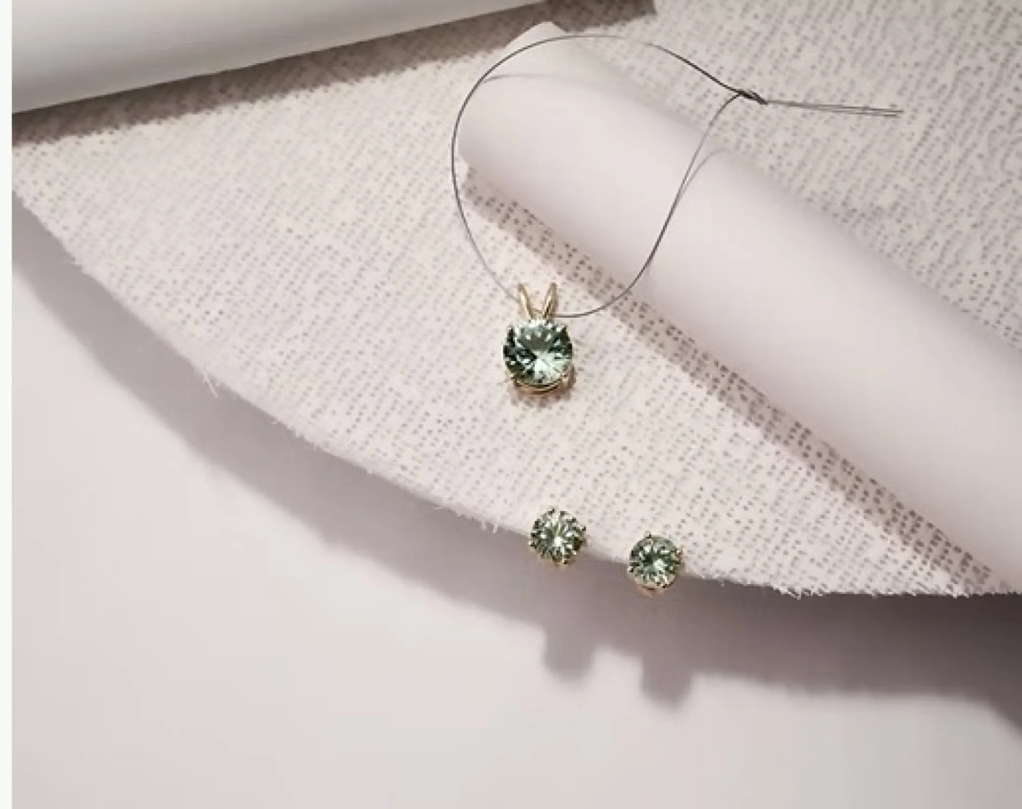 Tourmaline pendent and earrings