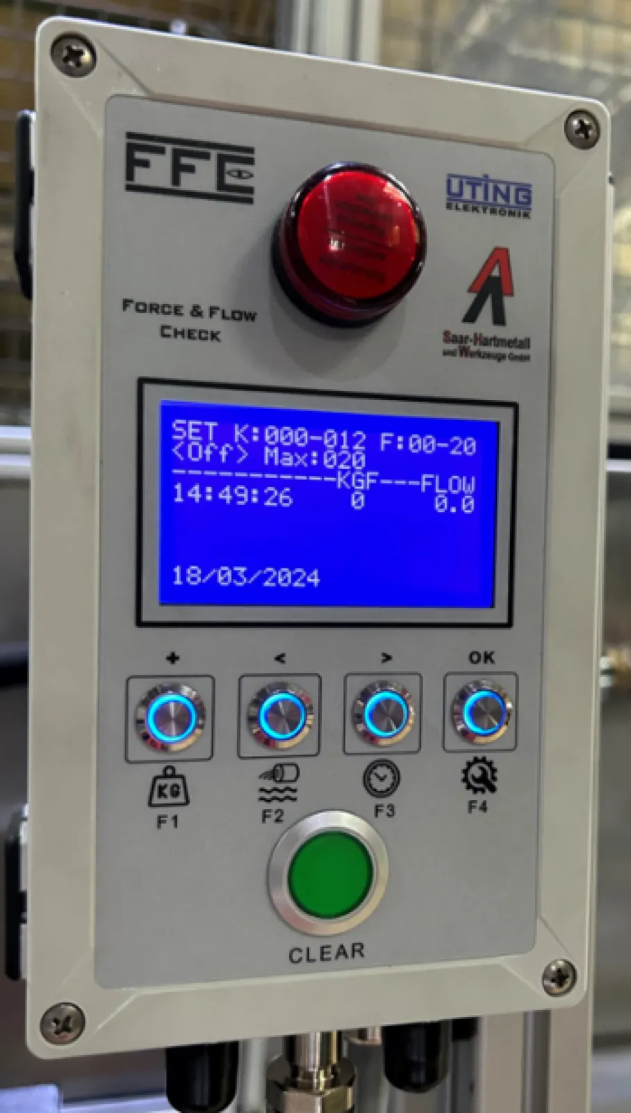 SHW Inside scarfing monitoring system - FFC (Flow-Force-Check)