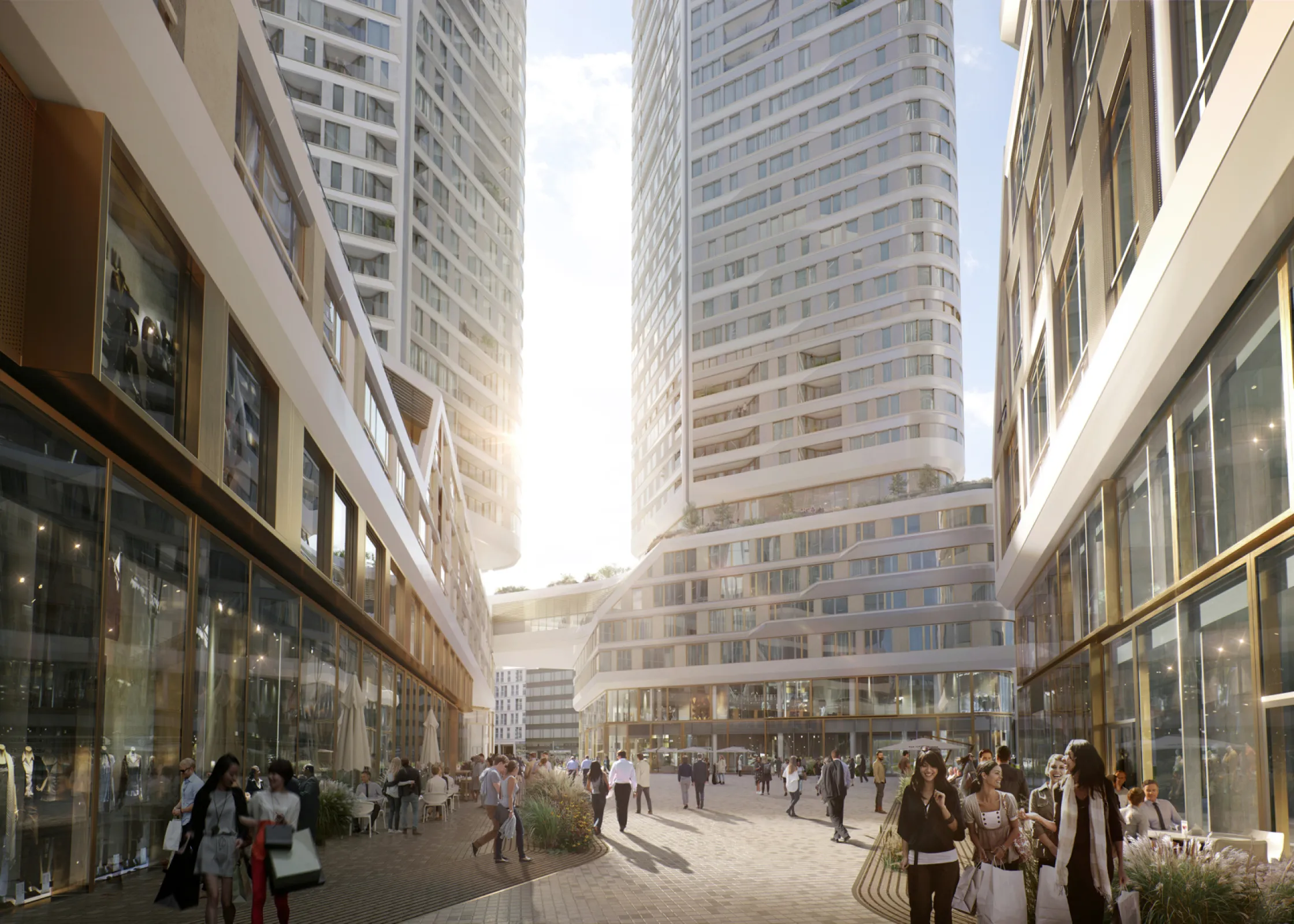 FOUR, Germany: Customised shear reinforcement and shuttering elements, as well as rebend connections for Frankfurt's skyscrapers depict. Foto: Groß & Partner mbH