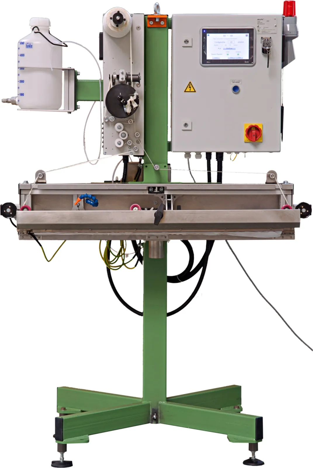 HELIFIL NB59 with automatic looping unit and pump for small diameter wires