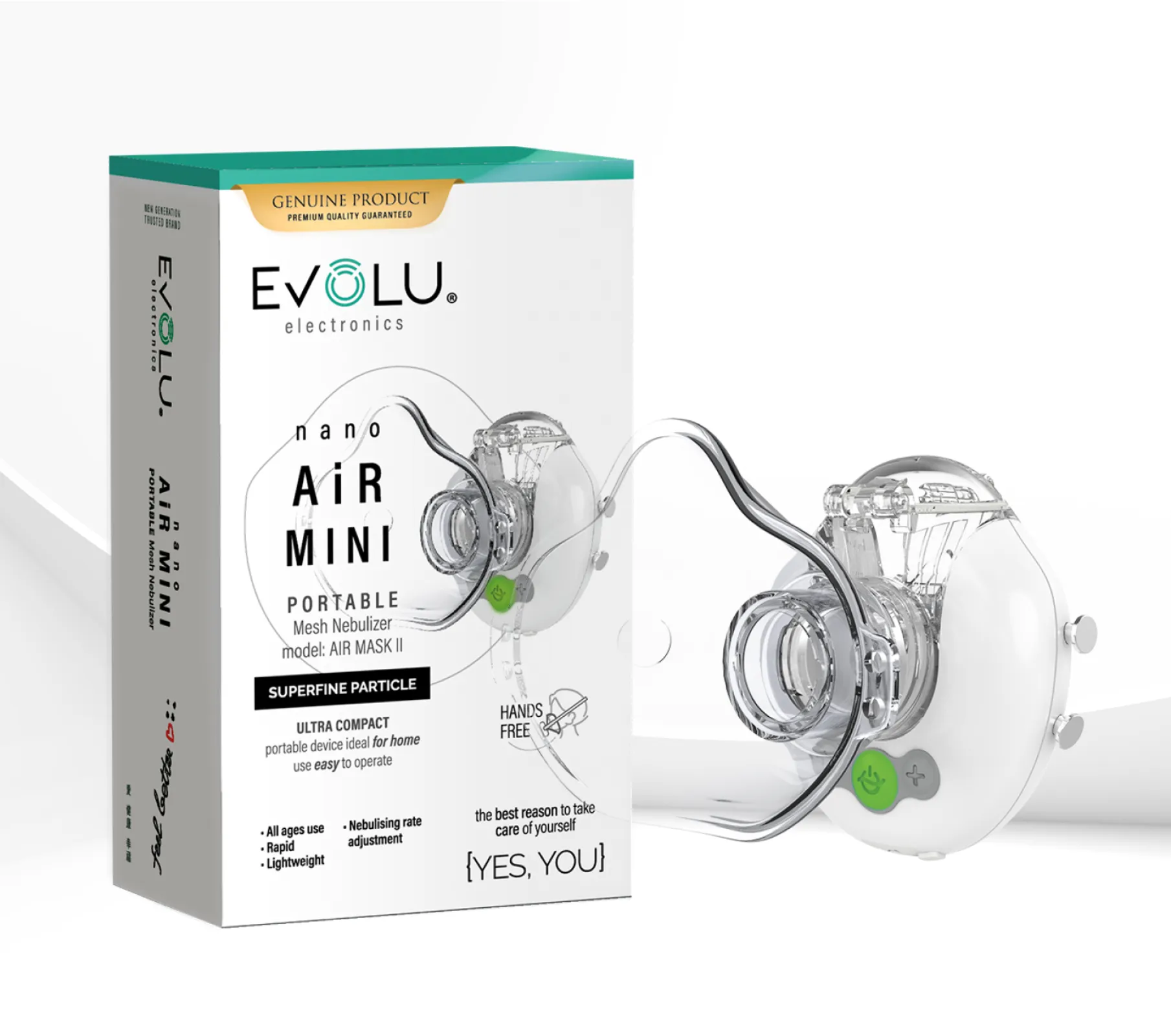 Portable mesh nebulizer (inhaler) EVOLU NANO AIR MINI
