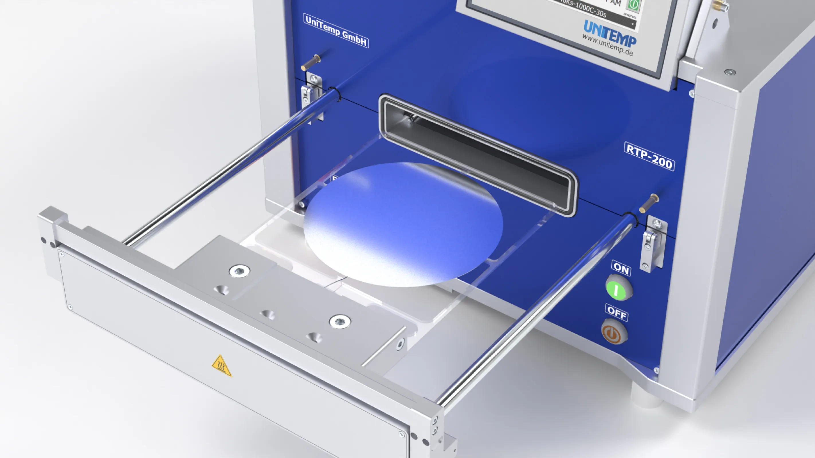 RTP-200 for up to 200mm Wafer size , vacuum capable , up to 1200 °C