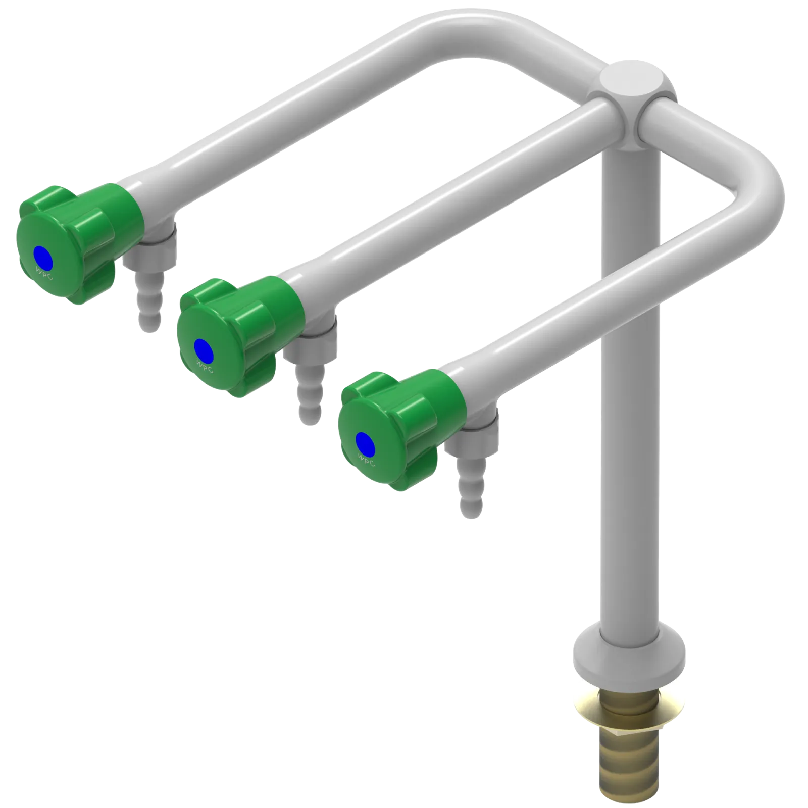 Multiple bench mounted taps