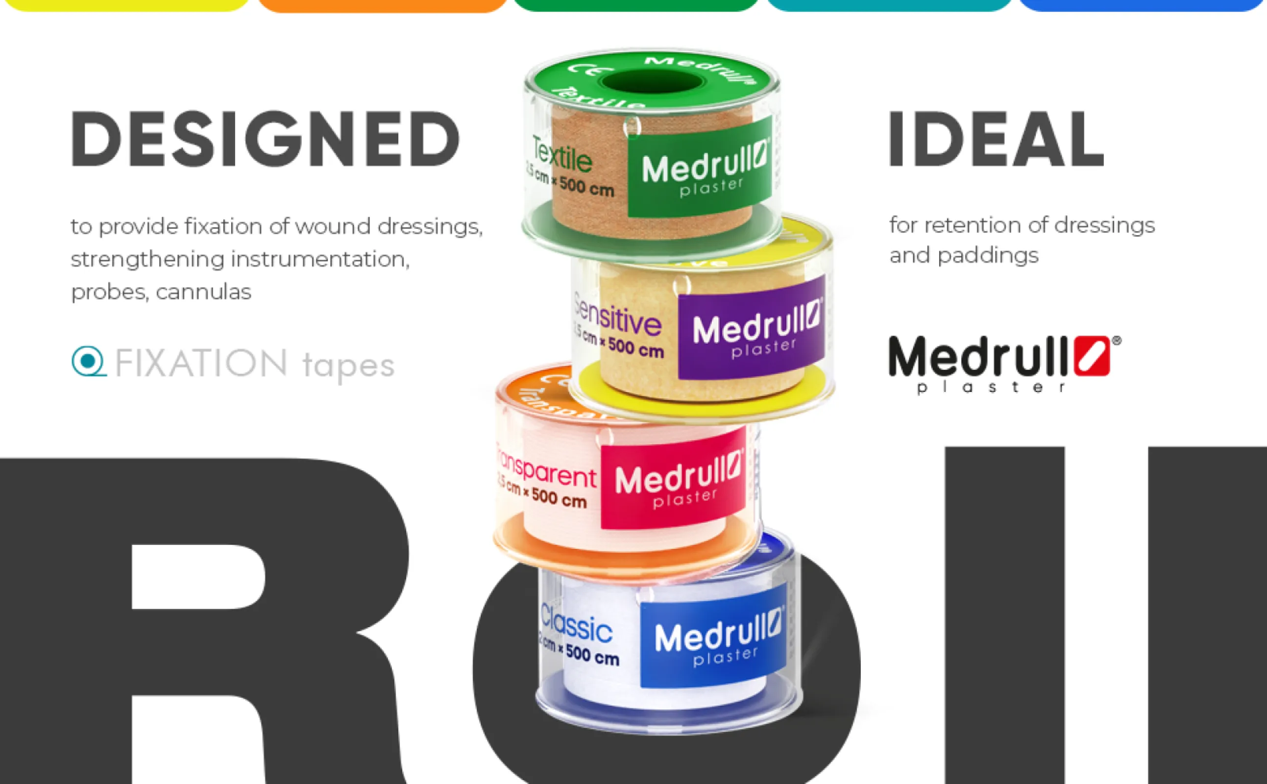 Medrull FIXATION tapes are specially designed for all skin types, they provide reliable fixation, protect minor wounds, and can be easily cut to the desired length. The soft adhesive is gentle on the skin and allows for painless removal, making them ideal for daily use in medical settings and at home. Medrull FIXATION tapes are specially designed for all skin types, they provide reliable fixation, protect minor wounds, and can be easily cut to the desired length. The soft adhesive is gentle on the skin and allows for painless removal, making them ideal for daily use in medical settings and at home.