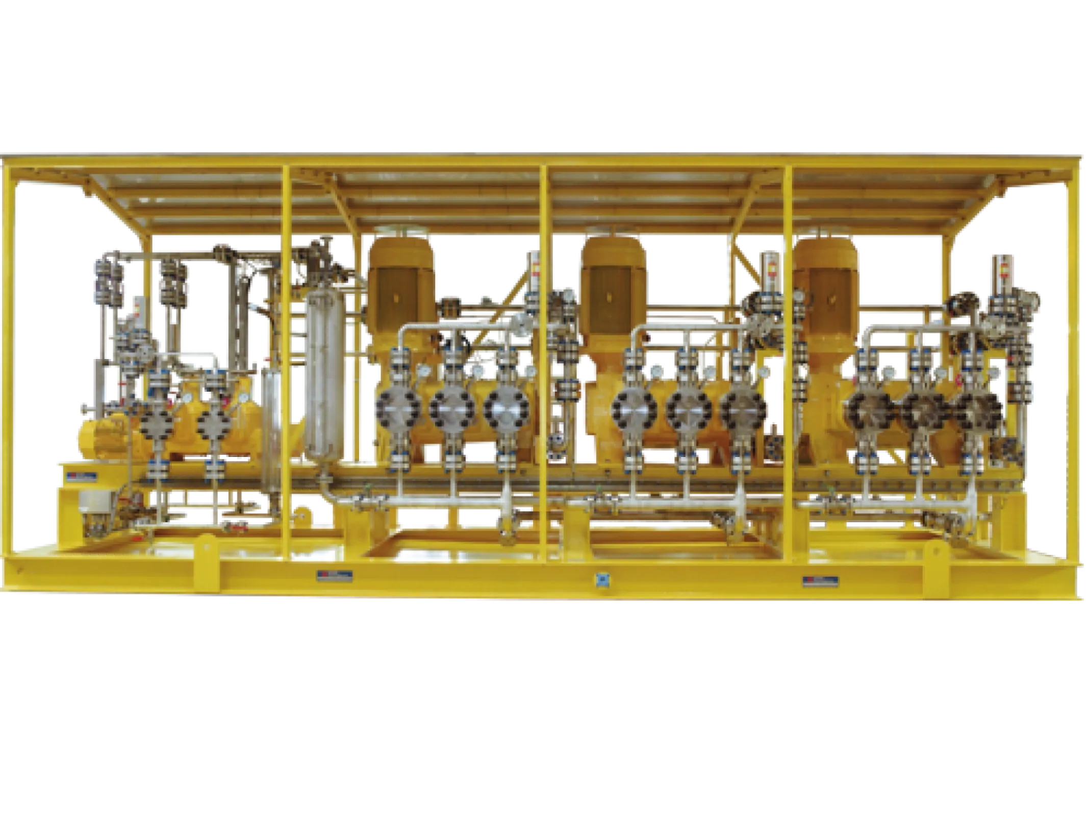 LEWA triplex pump skid