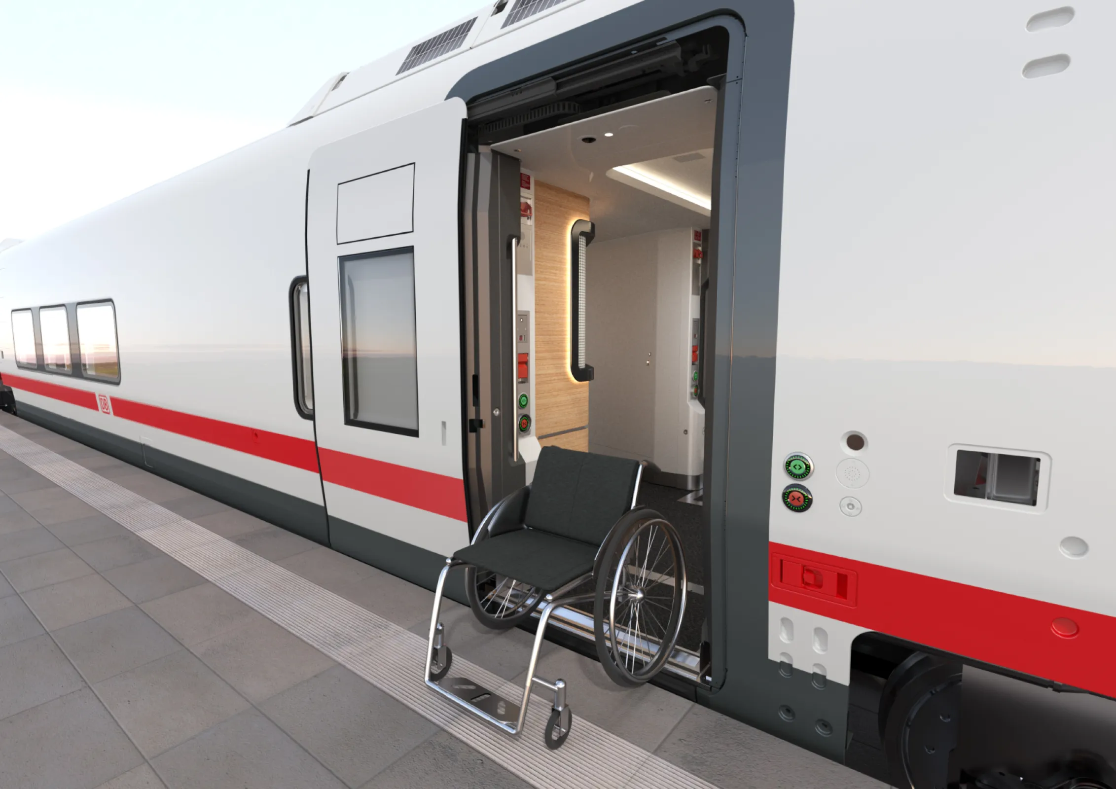 Exterior-Rendering of barrier-free Entrance area