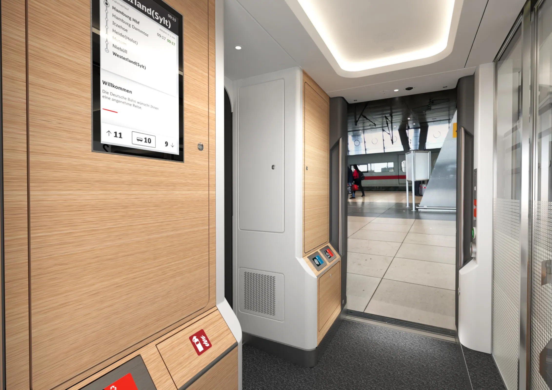 Interior-Rendering of barrier-free Entrance area