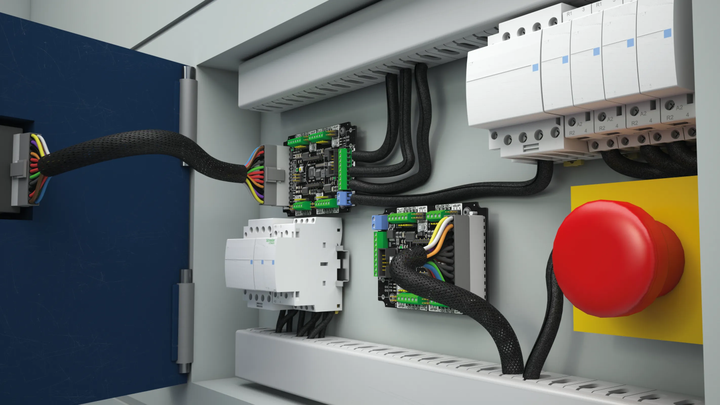 Cable protection for control-/monitoring systems