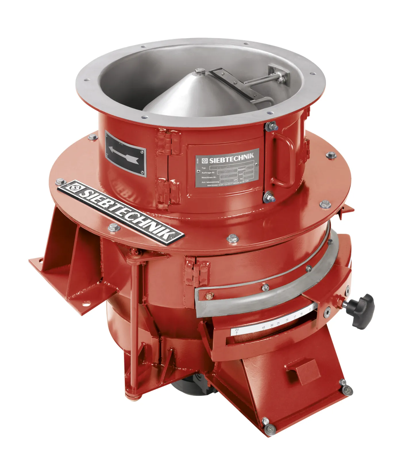 Turnstile divider with manual or motor-driven adjustment of the division ratio
