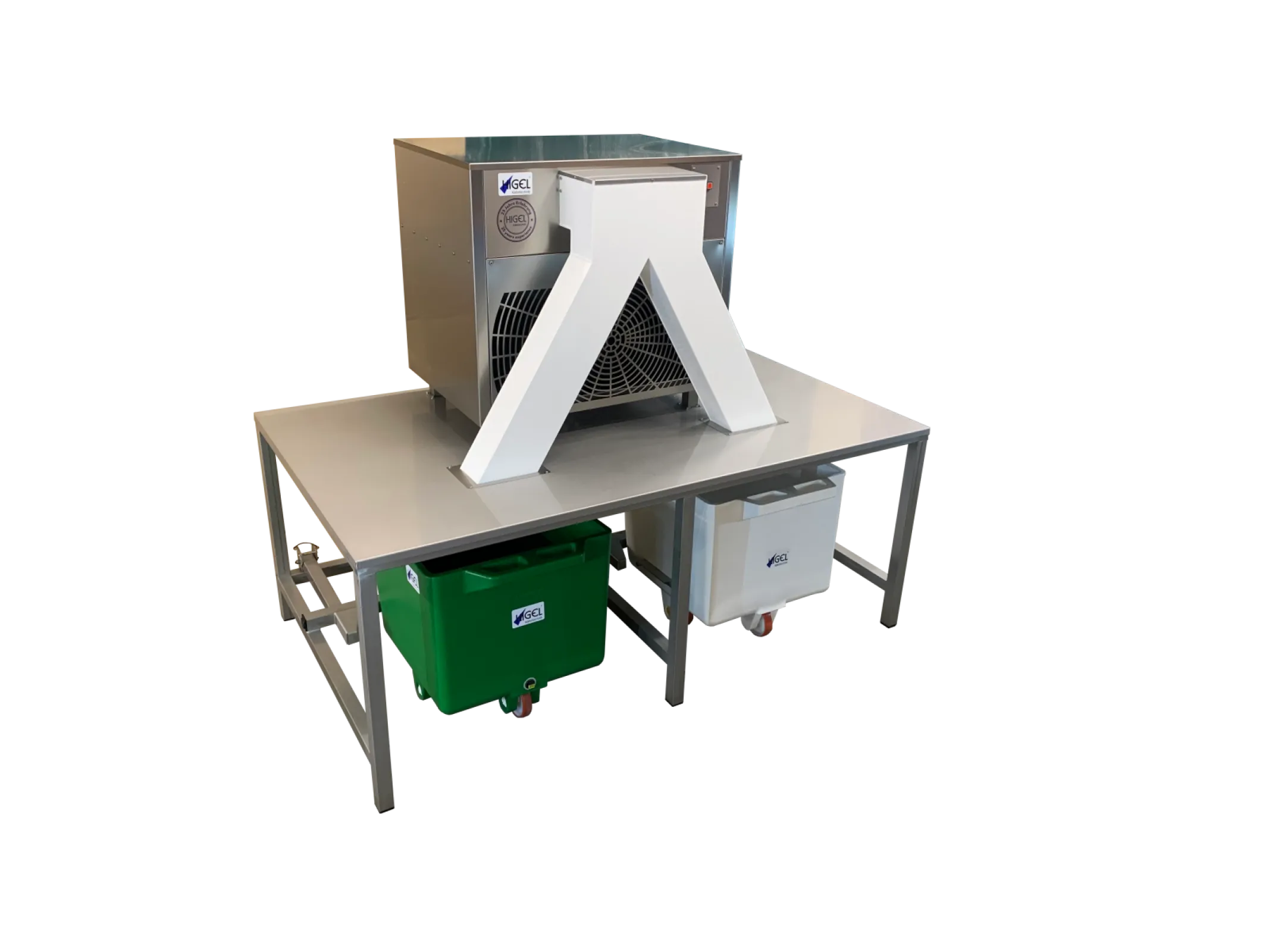 HEC 800 with on table with trousers chute and carts