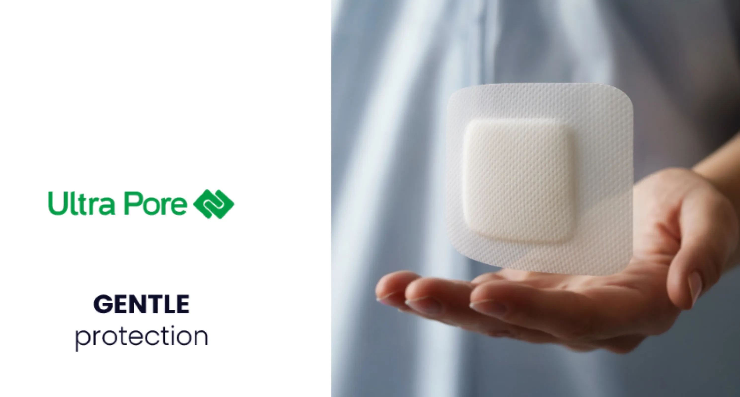 Medrull Ultra Pore sterile wound dressing. Self-adhesive sterile absorbent dressing for all types of sutures, abrasions, cuts, and surgical wounds with low to moderate exudate levels.