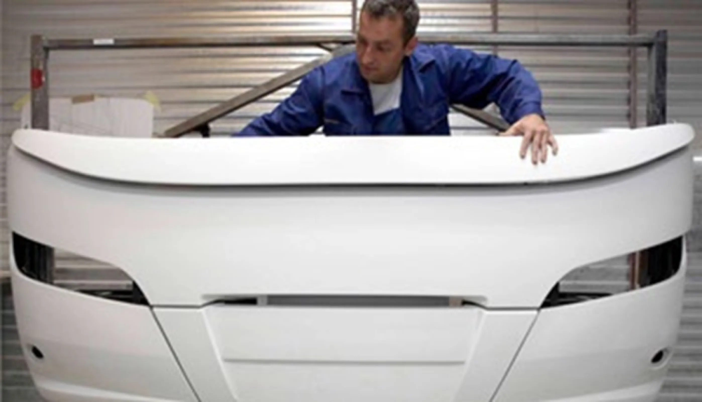 Fiber-Reinforced Plastics (FRP) – HÜBNER supplies custom FRP interior and exterior elements for rail vehicles, such as ICE 4 cab panels, combining laminated FRP with metal parts, rubber profiles, and insulation for complete system solutions.