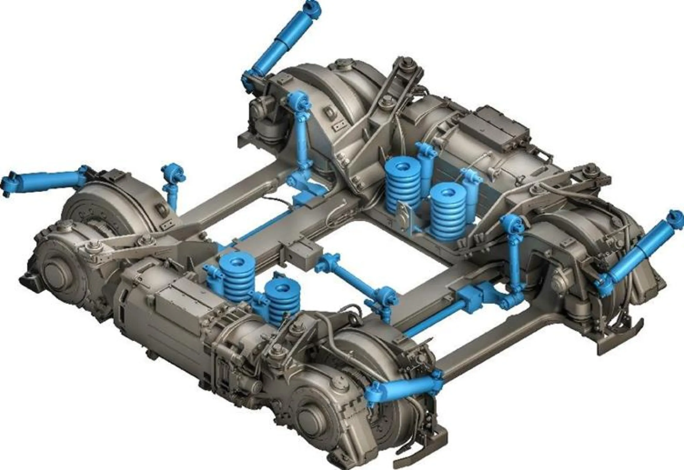 Advanced Bogie Solutions-Anti-roll bars, Traction rods, Linkages, Classical dampers, spring dampers, secondary suspension springs