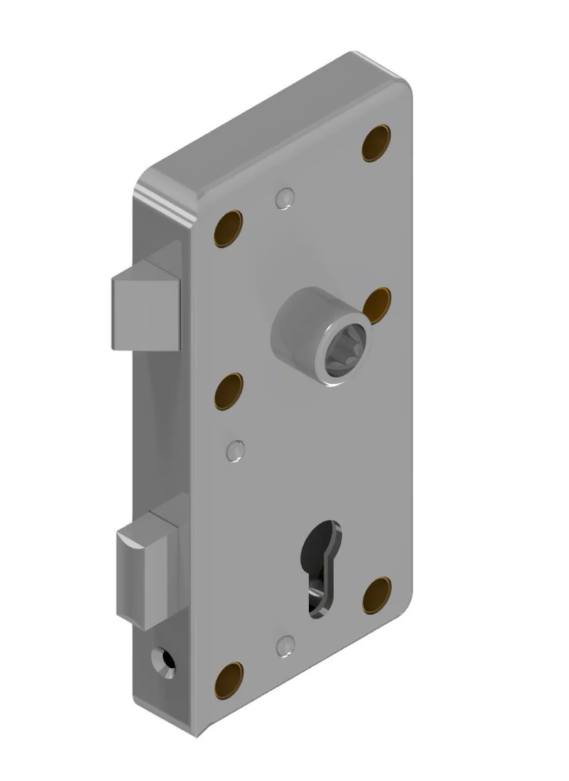 Rim locks in brass or stainless steel