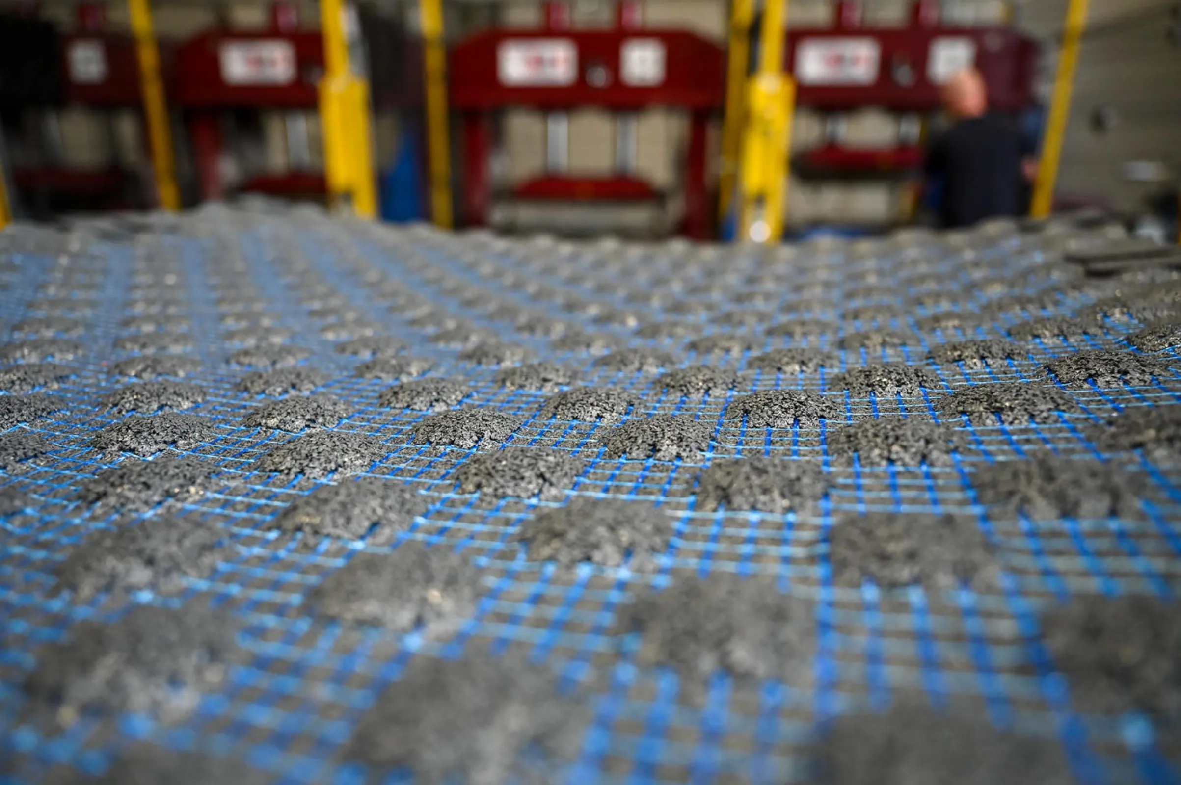 Close-up of a rubber slab