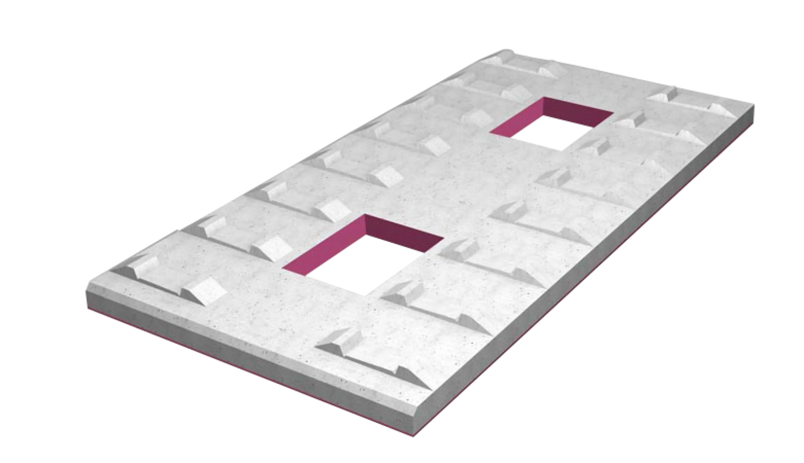 Application of DAMTEC® STM as a full-surface resilient layer beneath slab track elements to reduce structure-borne noise and vibrations.