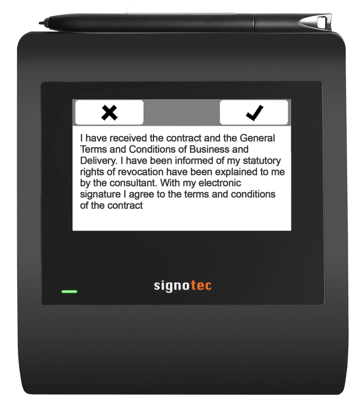 signotec Zeta View with Text