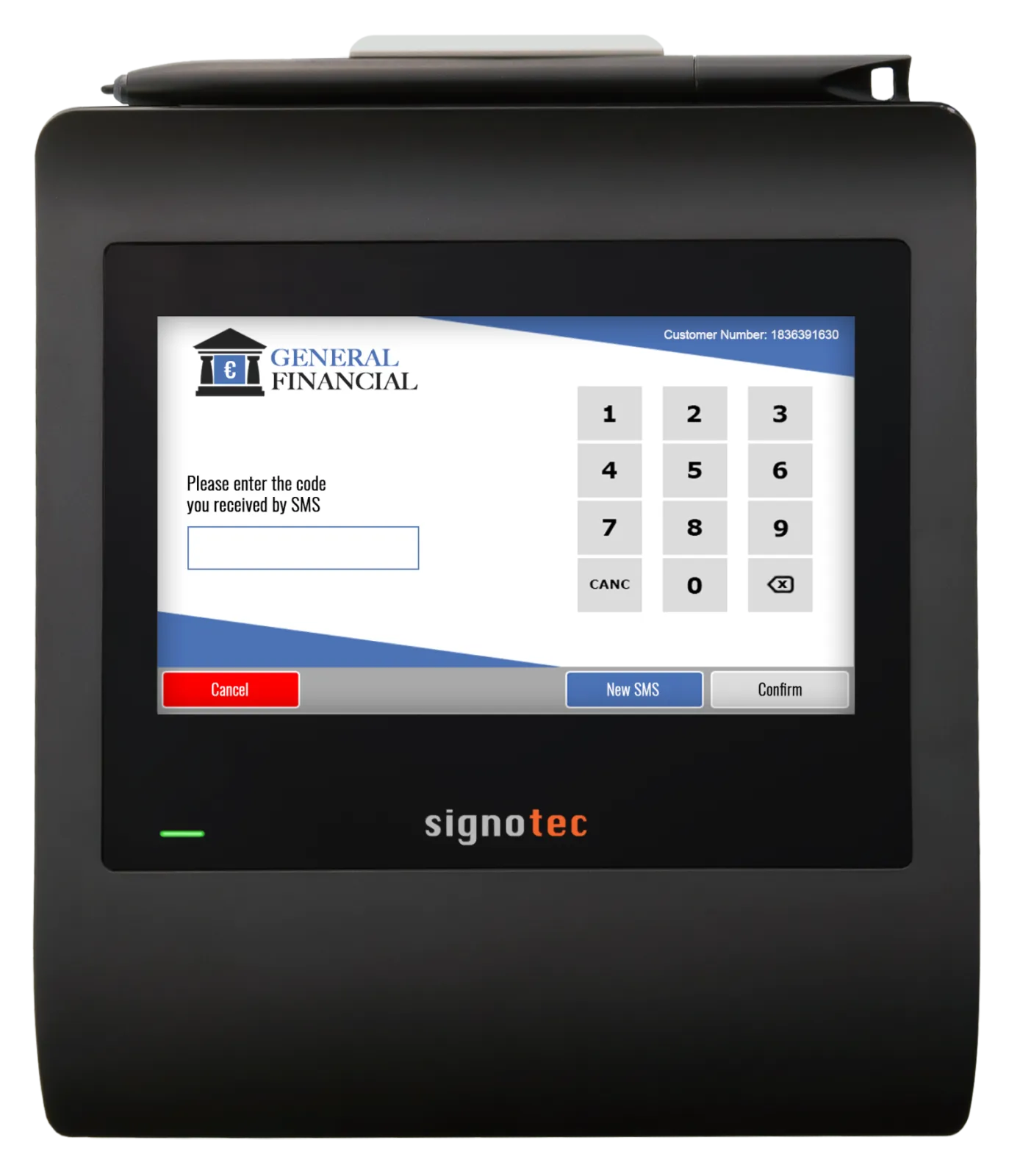 signotec Gamma User Example: Bank