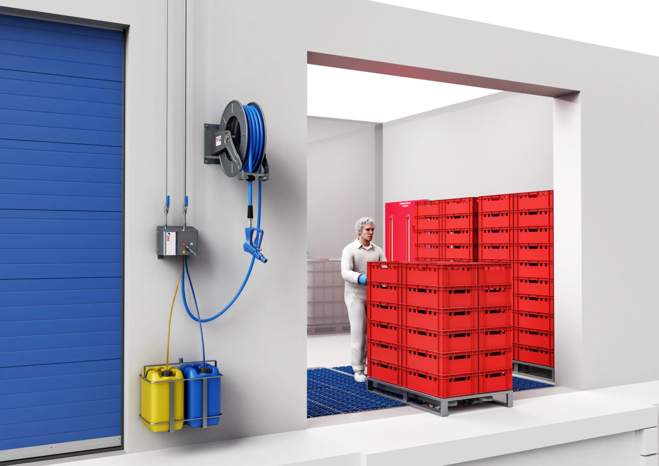 Foam cleaning systems for facility hygiene