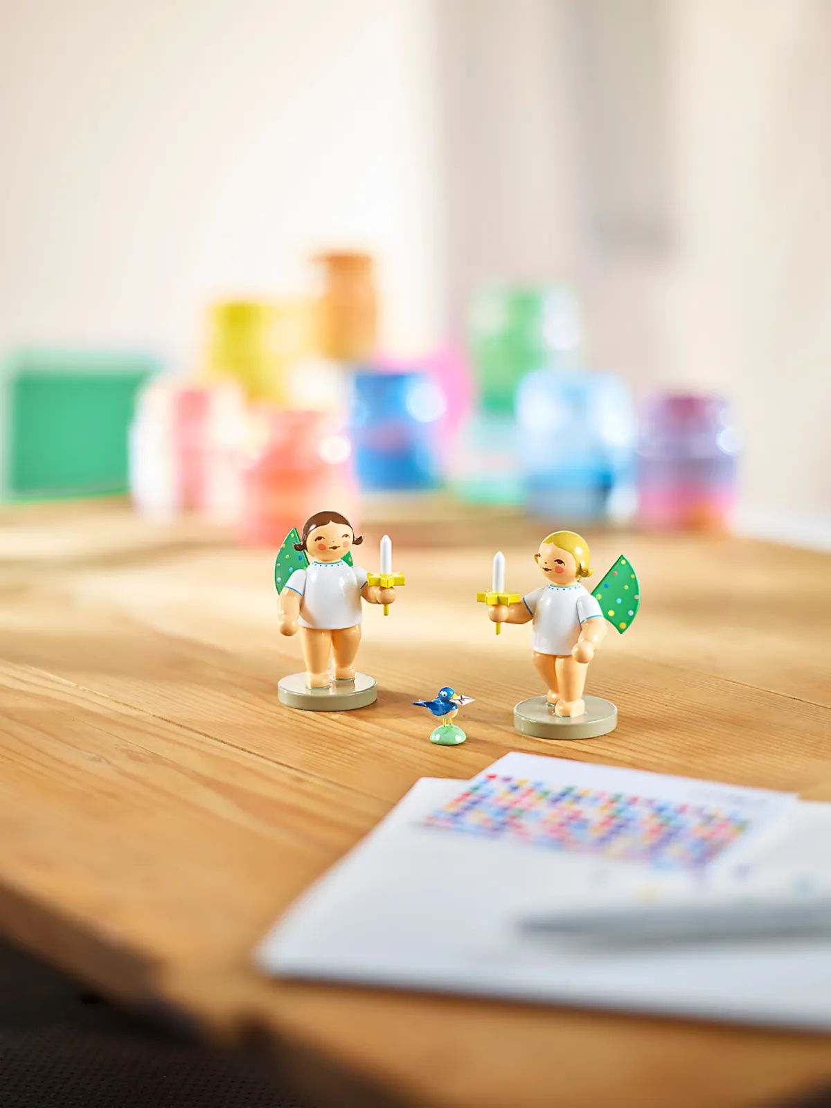 Our heart project - in cooperation with the World Childhood Foundation, we created an angel with colored wing dots.